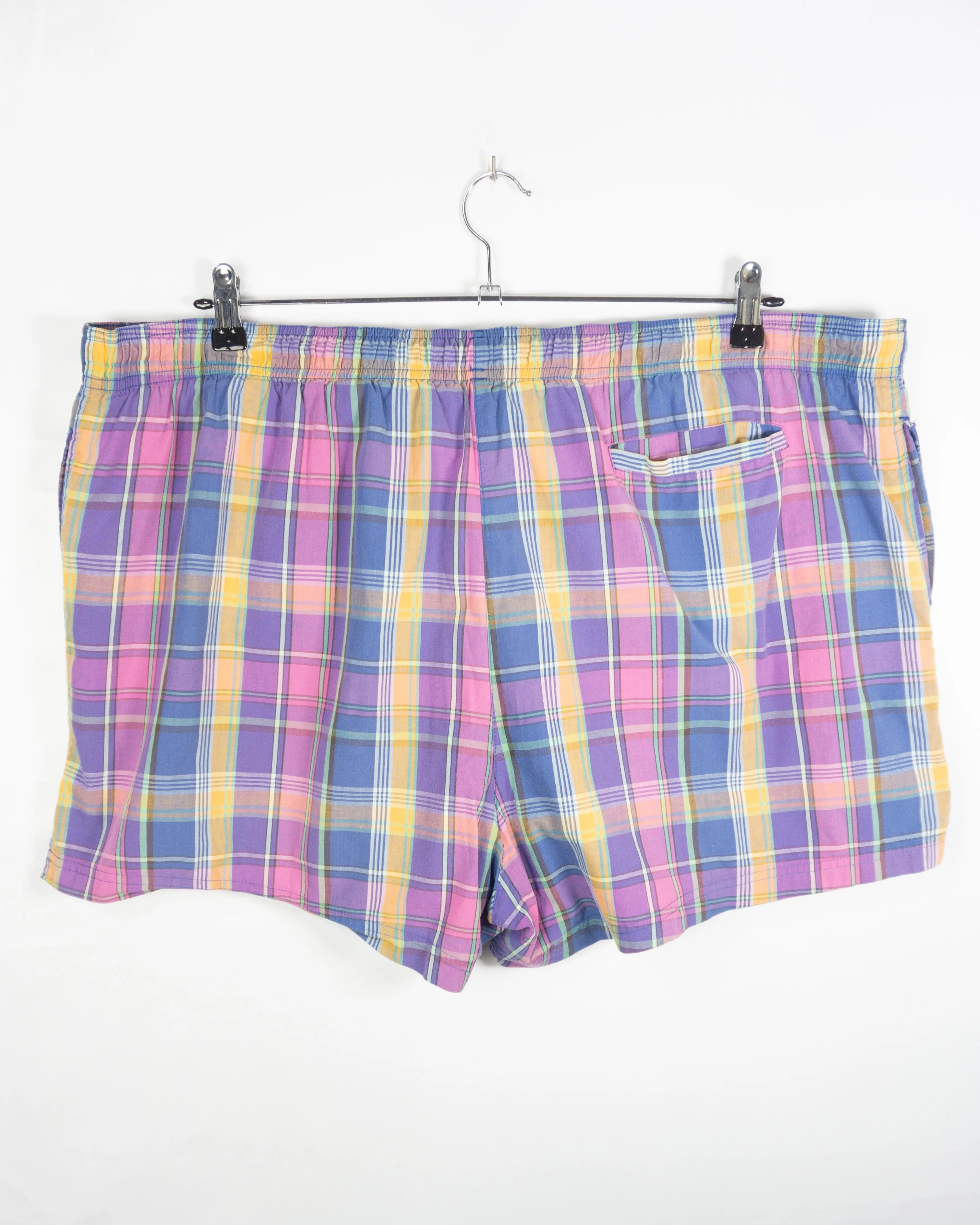 Bañador Adidas Originals Cuadros Multicolor Vintage 90s — XL