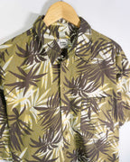 Camisa Jacques Lorant Tropical Verde Oliva Vintage 90s — XL