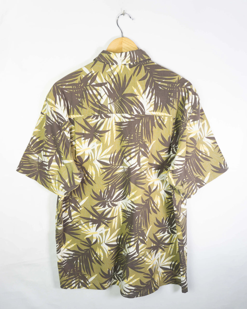 Camisa Jacques Lorant Tropical Verde Oliva Vintage 90s — XL