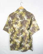 Camisa Jacques Lorant Tropical Verde Oliva Vintage 90s — XL