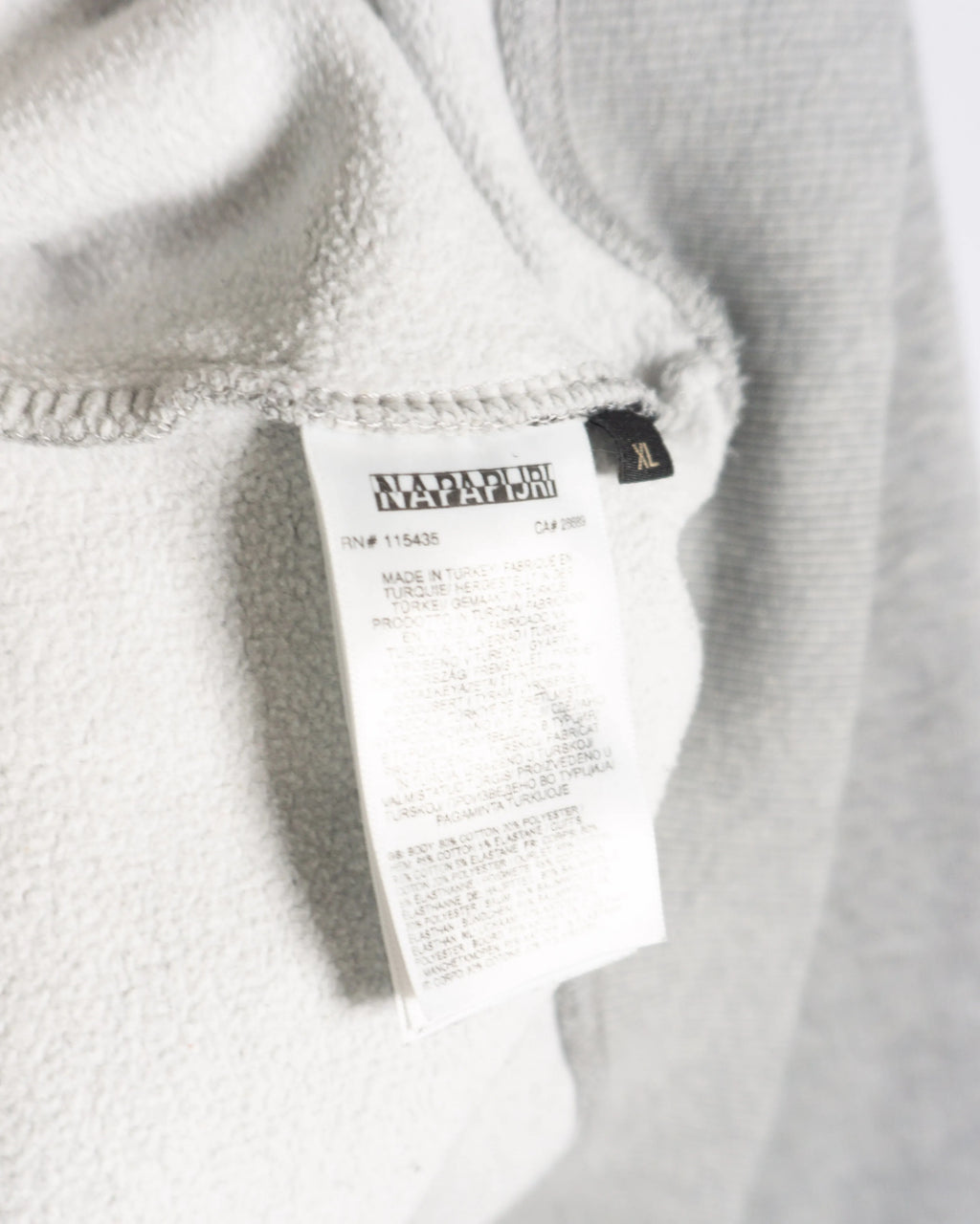 Sudadera Napapijri Geographic Gris Vintage 00s — Talla XL