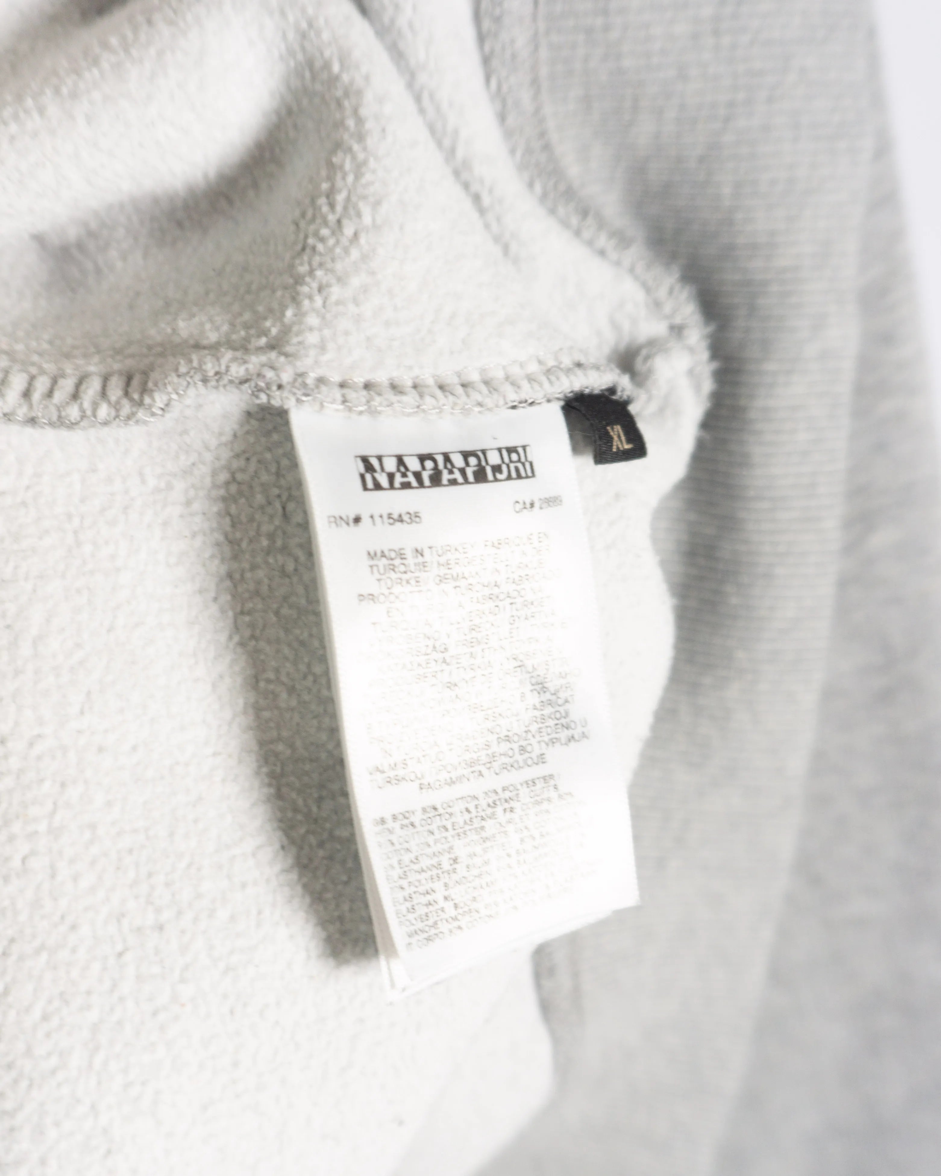 Sudadera Napapijri Geographic Gris Vintage 00s — Talla XL