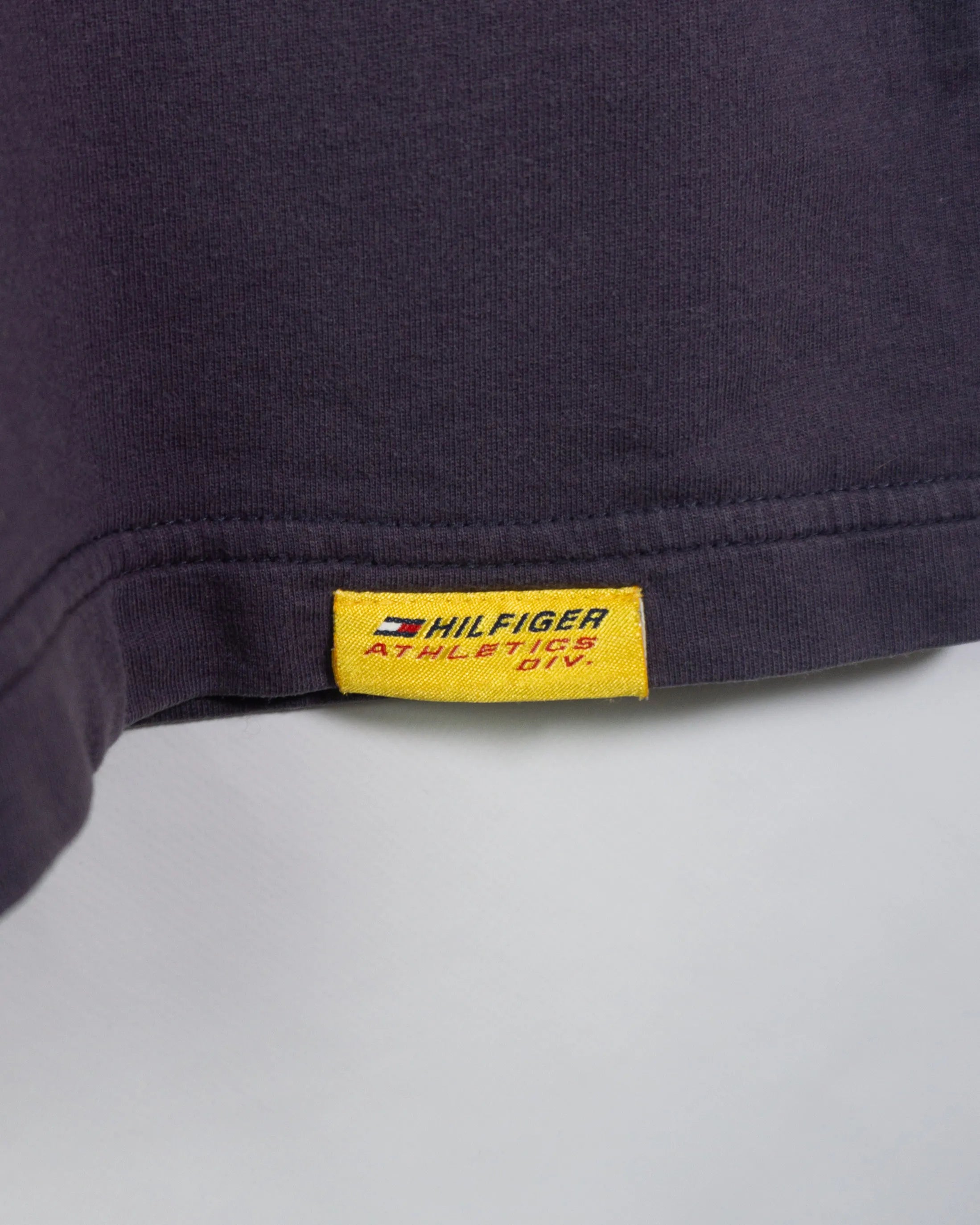 Sudadera Hilfiger Athletics azul marino Vintage 90s — Talla M