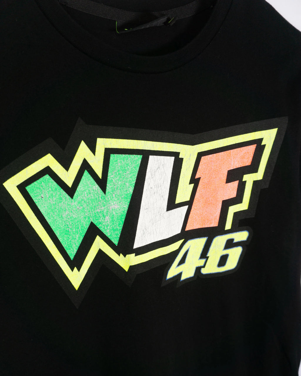 Camiseta VR46 Valentino Rossi WLF 46 Negra Vintage 00s — M