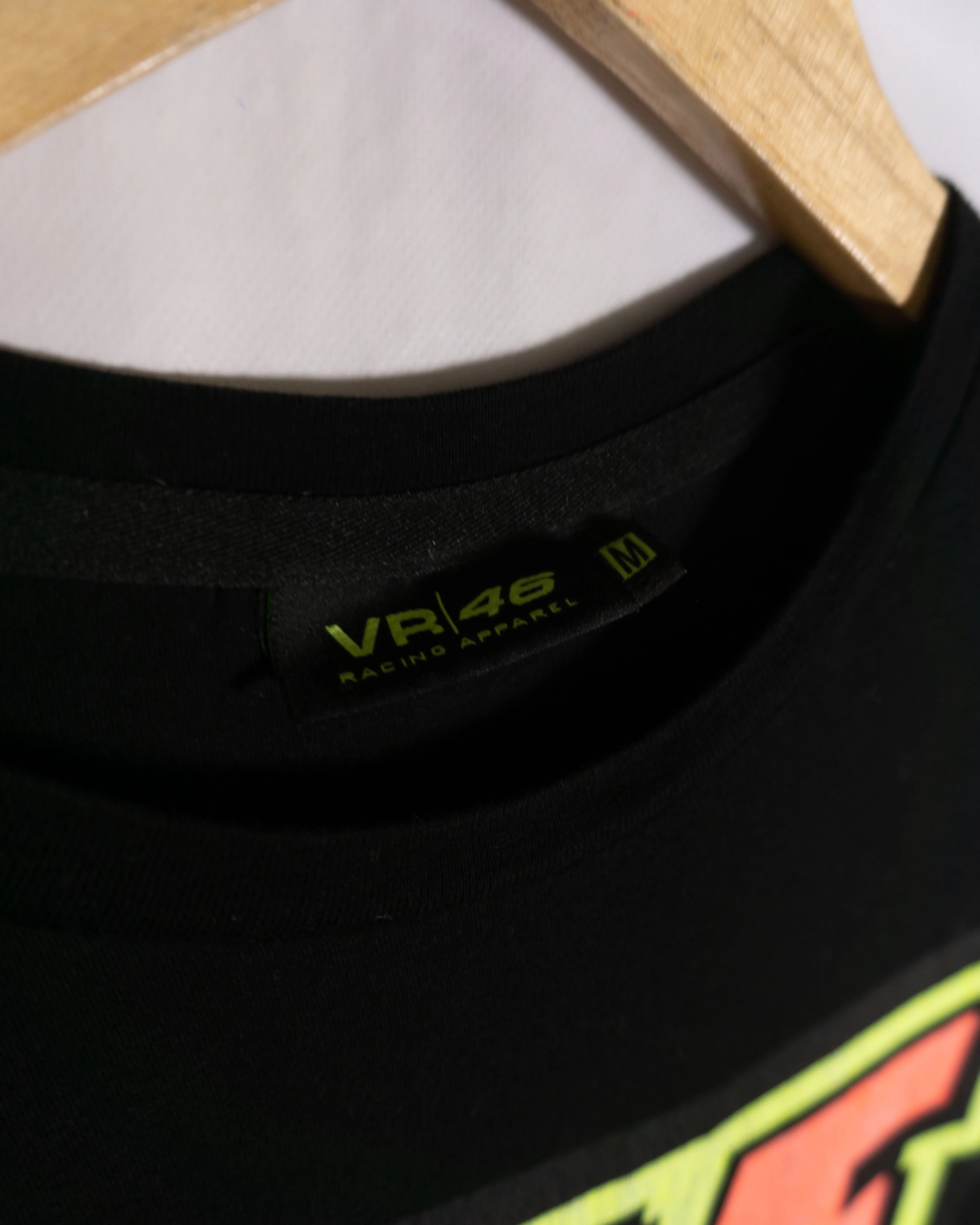 Camiseta VR46 Valentino Rossi WLF 46 Negra Vintage 00s — M