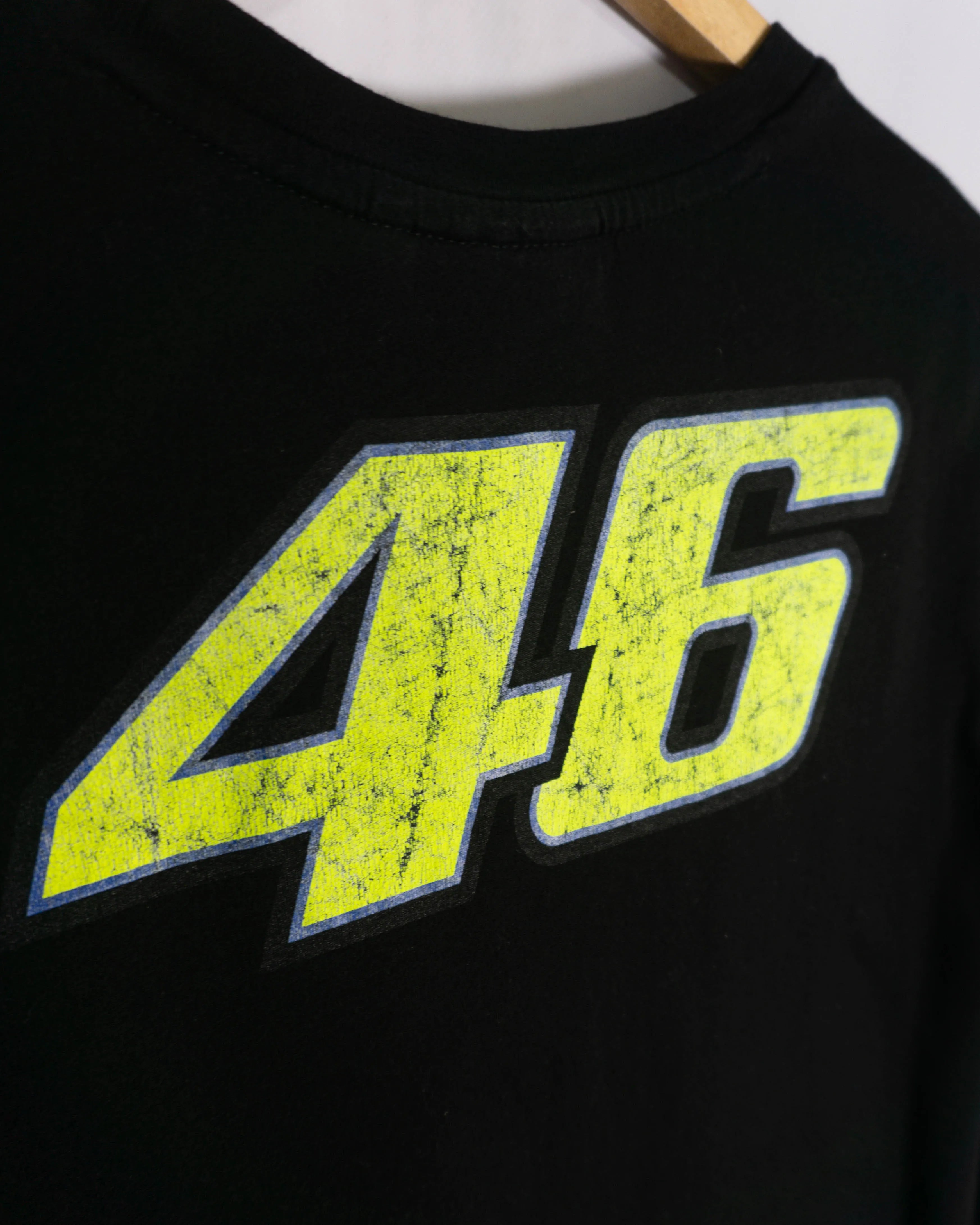 Camiseta VR46 Valentino Rossi WLF 46 Negra Vintage 00s — M
