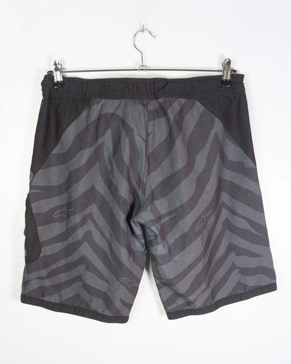 Bermuda Alpinestars Zebra Gris Negra Vintage 00s — Talla M