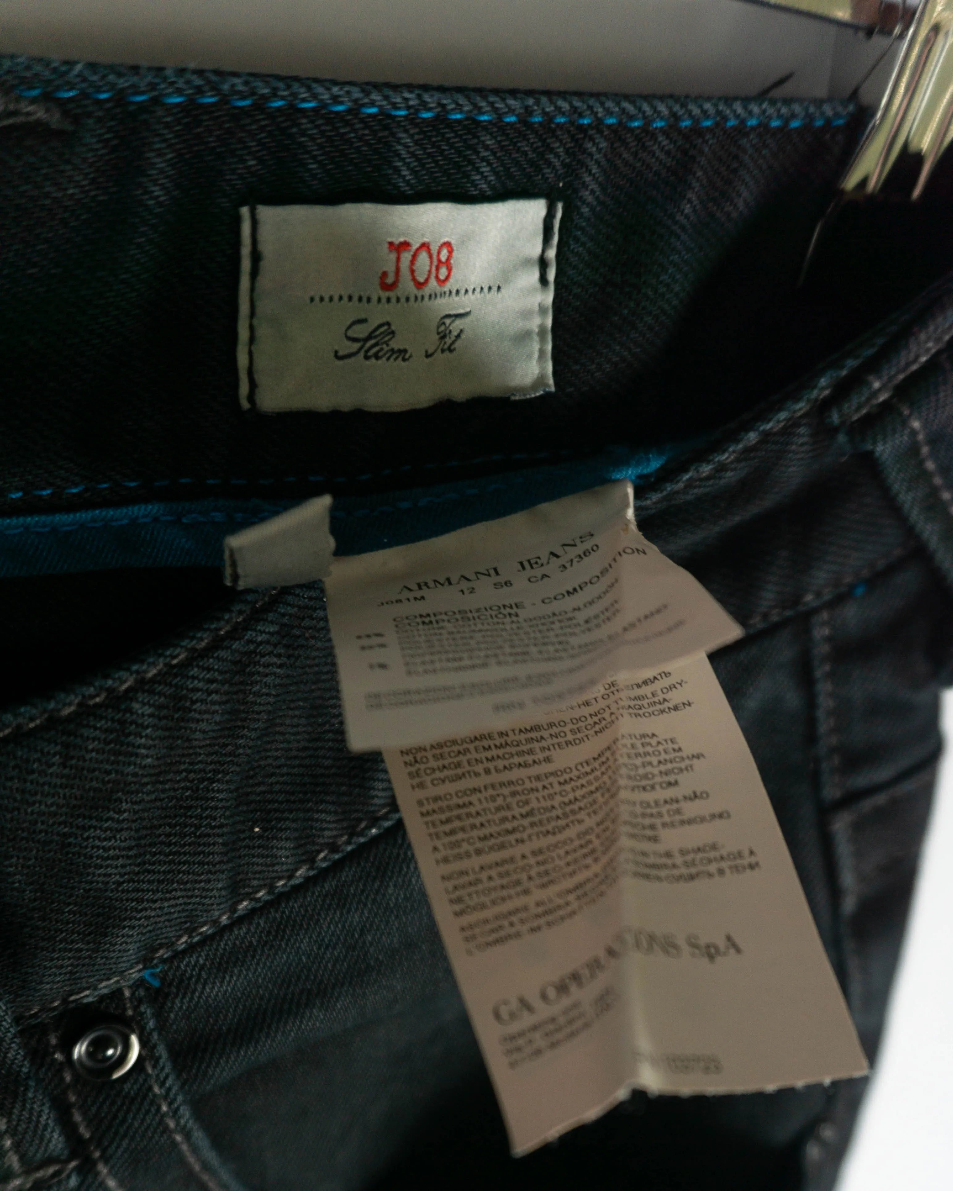 Vaqueros Armani Jeans J08 Slim Negro — Talla W33