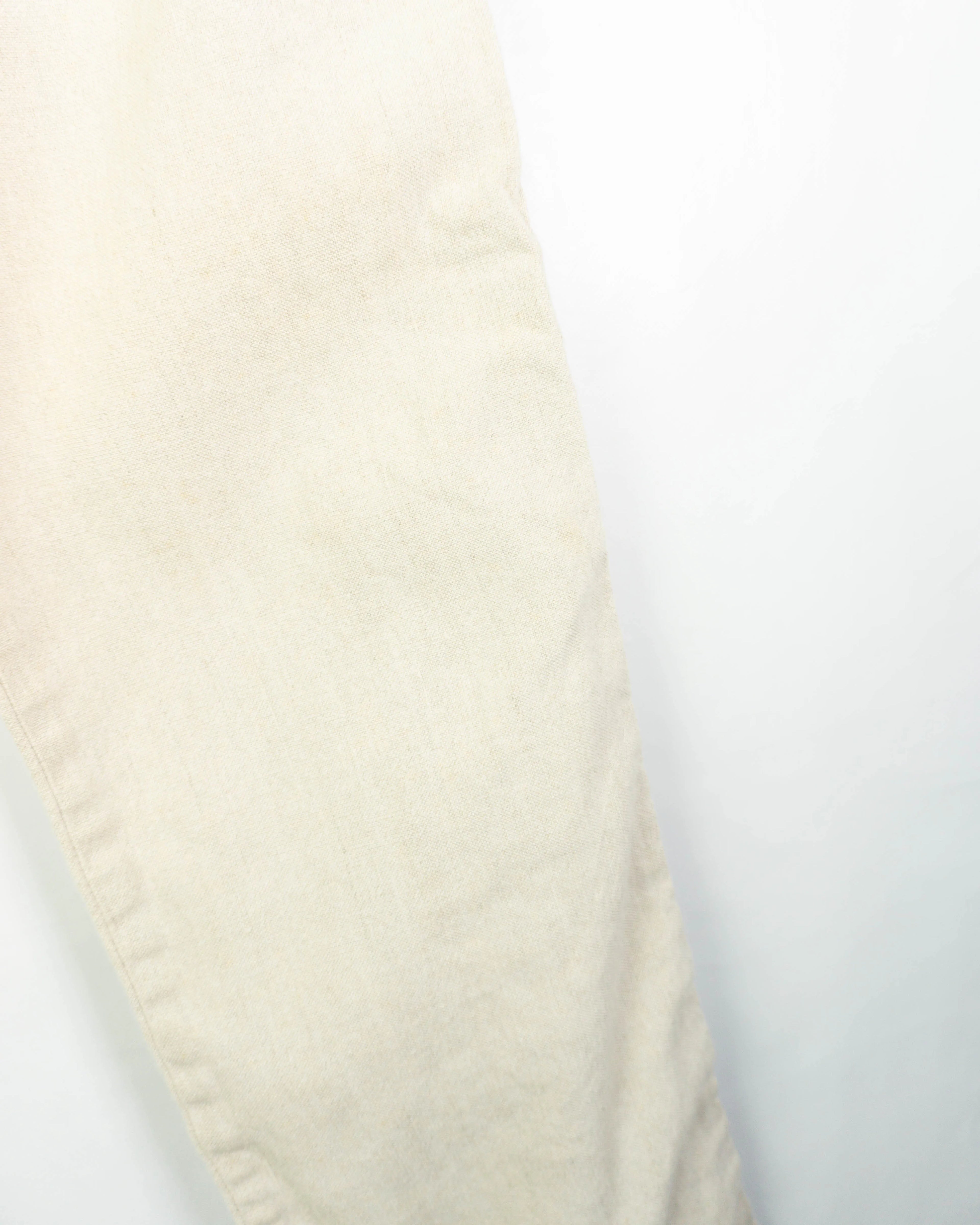 Pantalón Armani Jeans Lino Beige Vintage 90s Mujer — Talla S