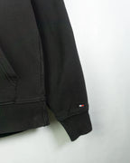 Sudadera Tommy Hilfiger Logo Bordado Negra — Talla S