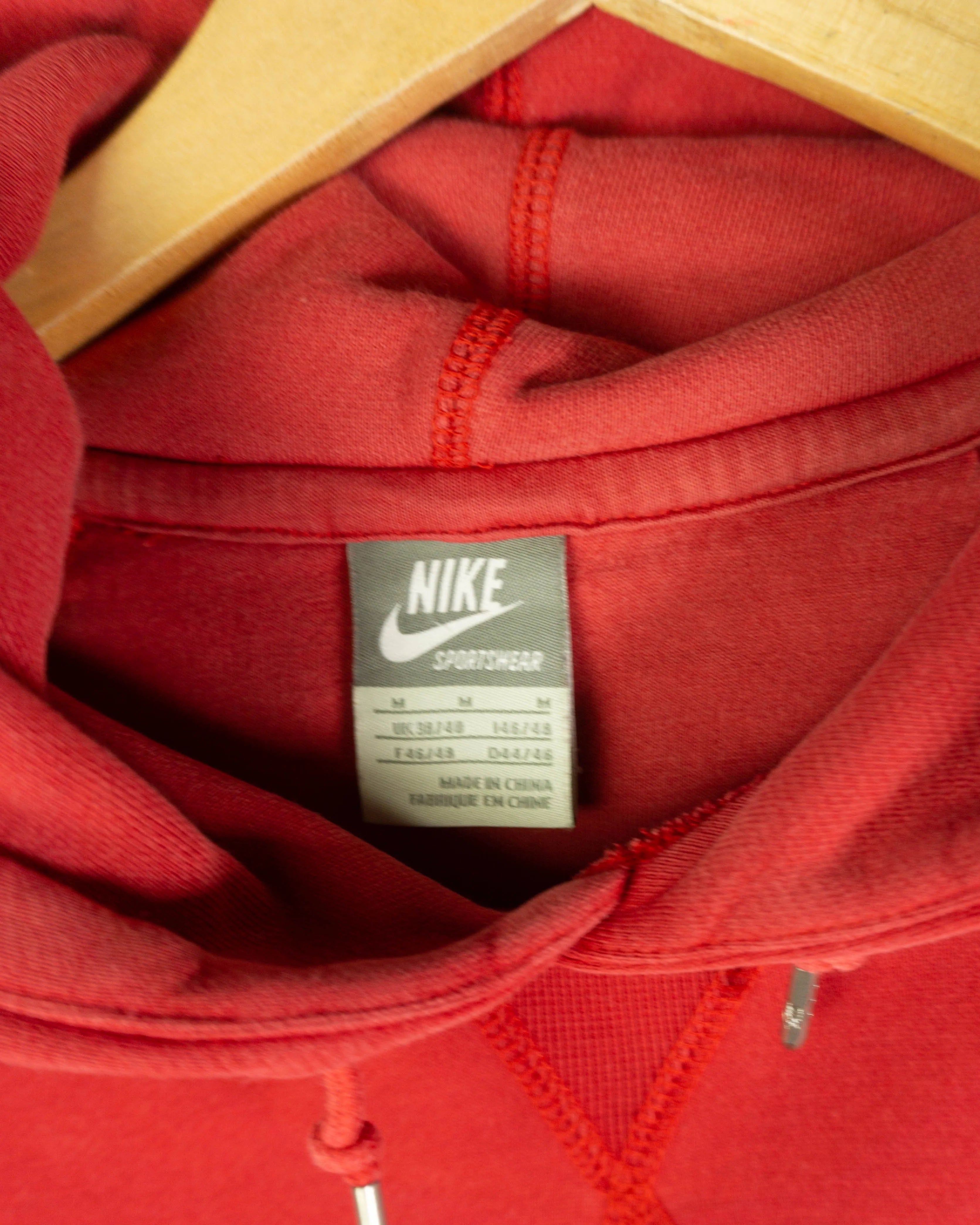 Sudadera Nike Sportswear Logo Roja vintage 00s — Talla M