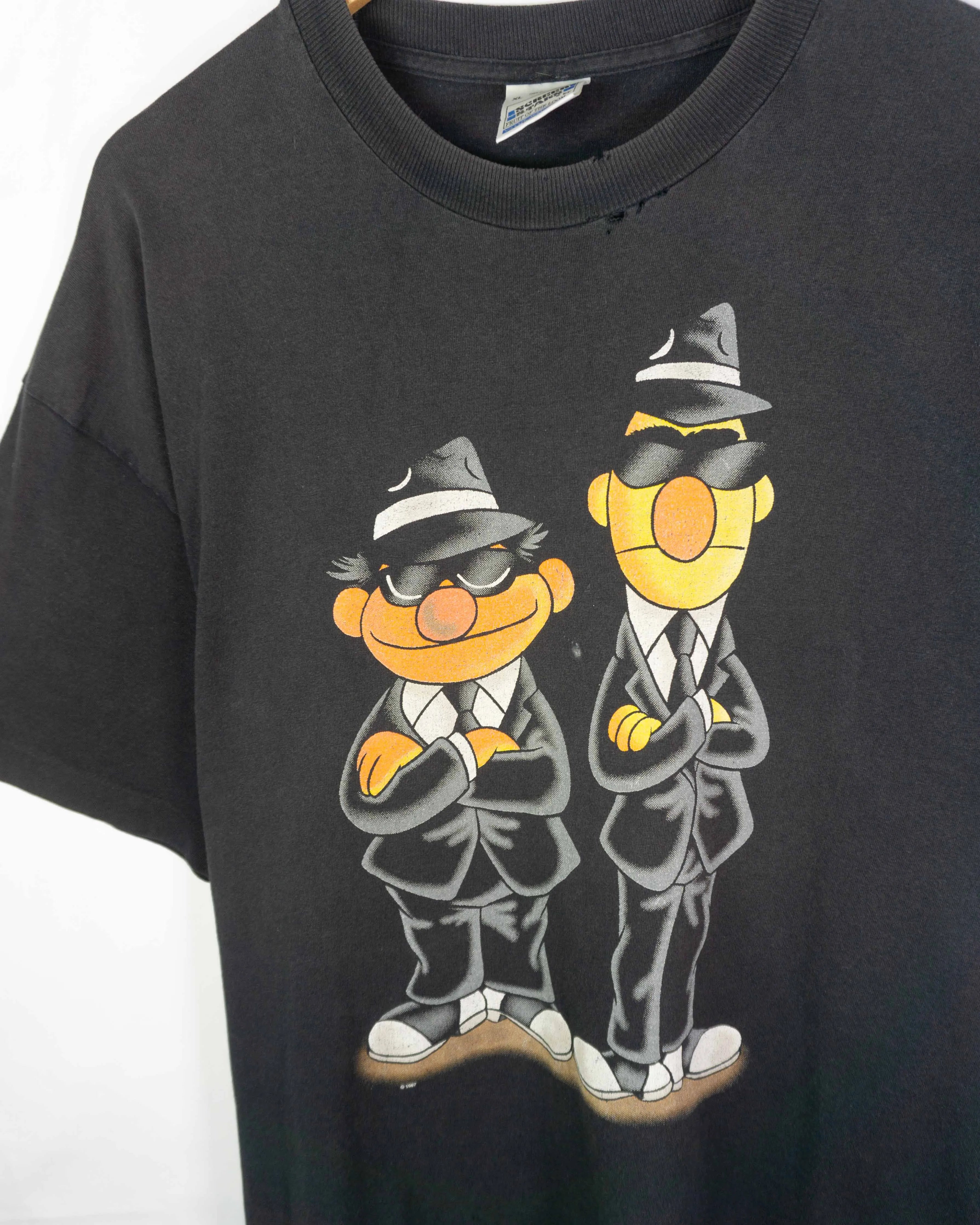 Camiseta Epi y Blas Blues Brothers Vintage 90s — Talla XL