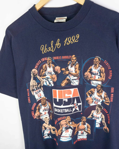 Camiseta Dream Team USA 1992 Azul Vintage 90s — Talla XL