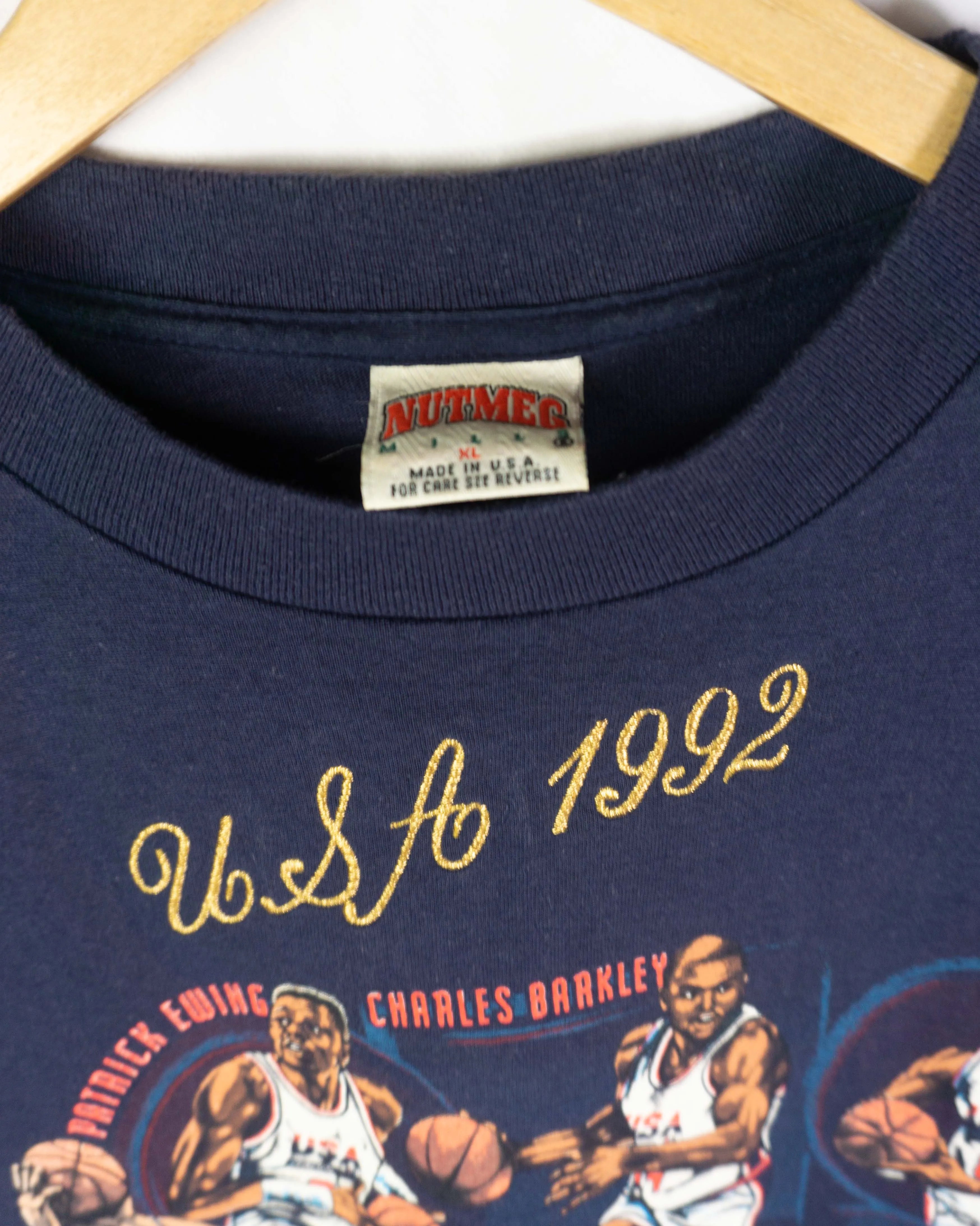 Camiseta Dream Team USA 1992 Azul Vintage 90s — Talla XL