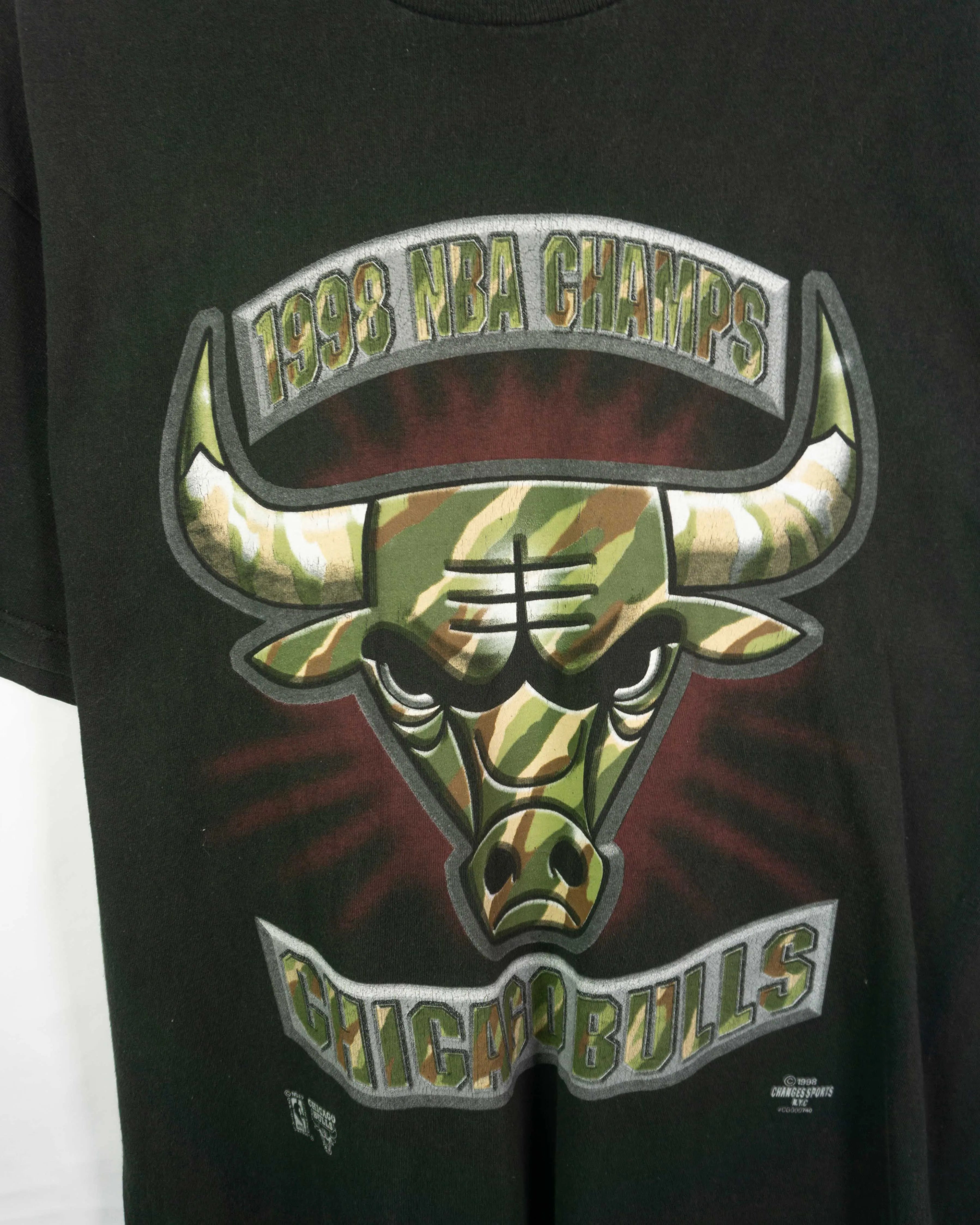 Camiseta Chicago Bulls Campeones 1998 Vintage 90s — Talla XL
