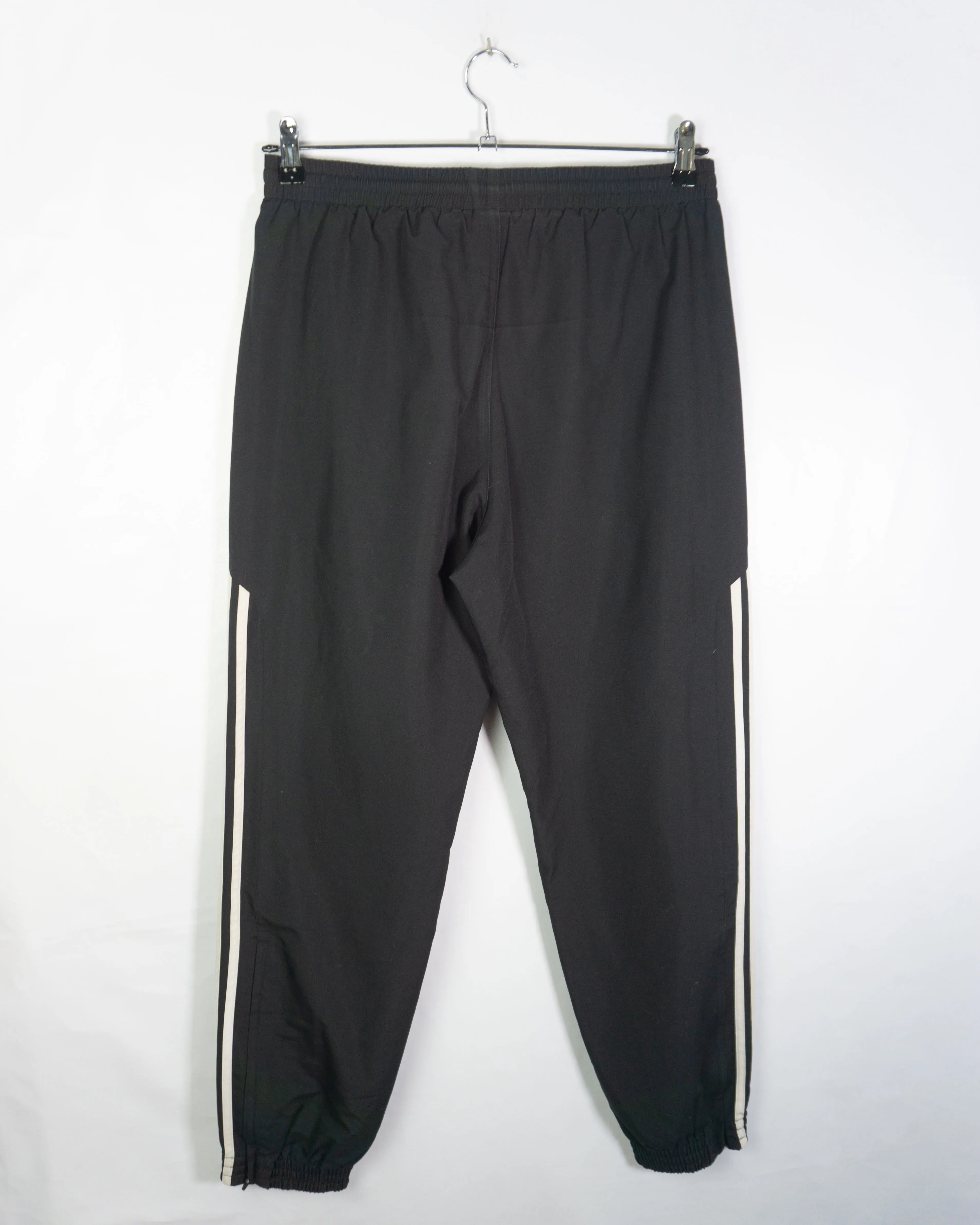 Pantalón Adidas Chándal Bandas Negro Vintage 00s — Talla L