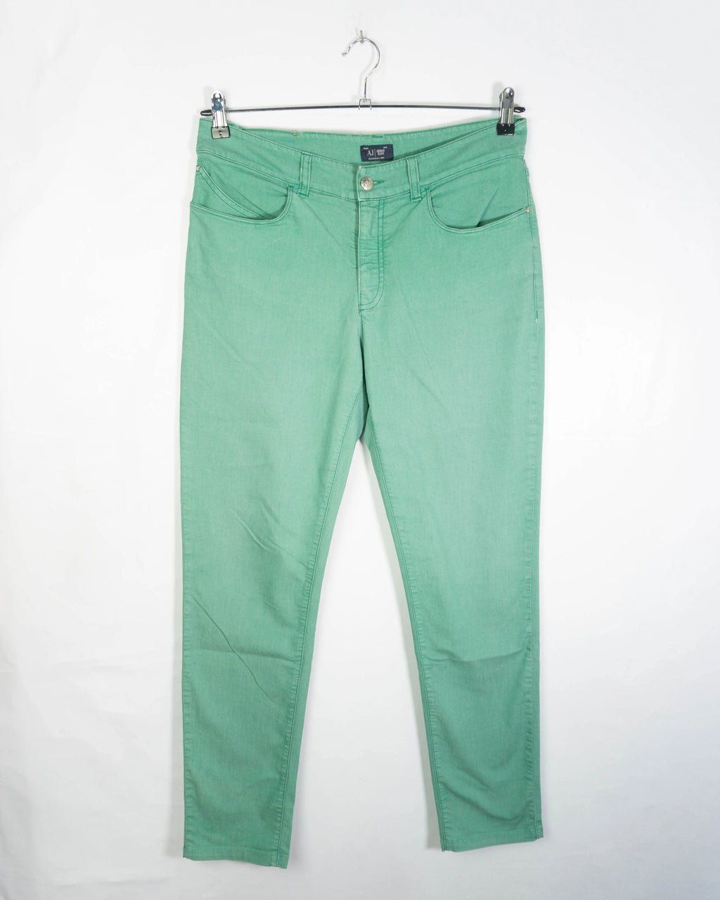 Vaqueros Armani Jeans Pitillo Verde Menta mujer — Talla 33