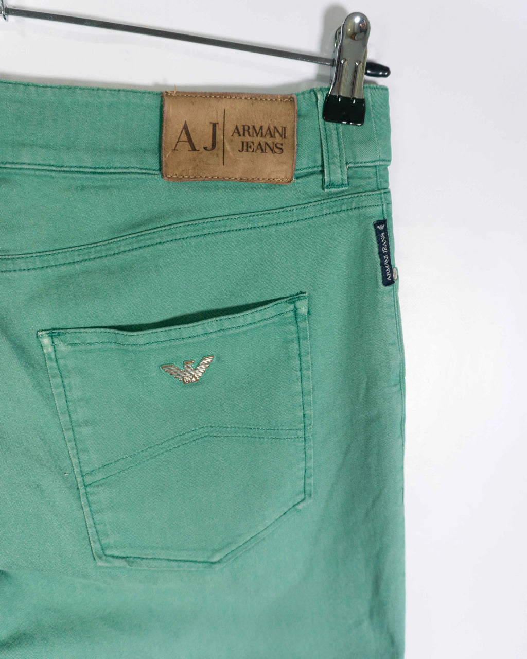 Vaqueros Armani Jeans Pitillo Verde Menta mujer — Talla 33