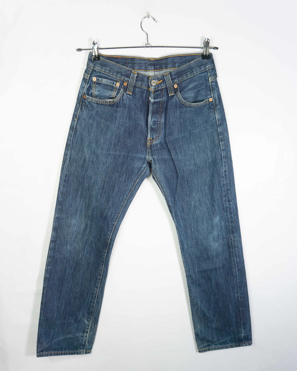 Vaqueros Levis 501 Azul Medio Vintage 90s — Talla W29