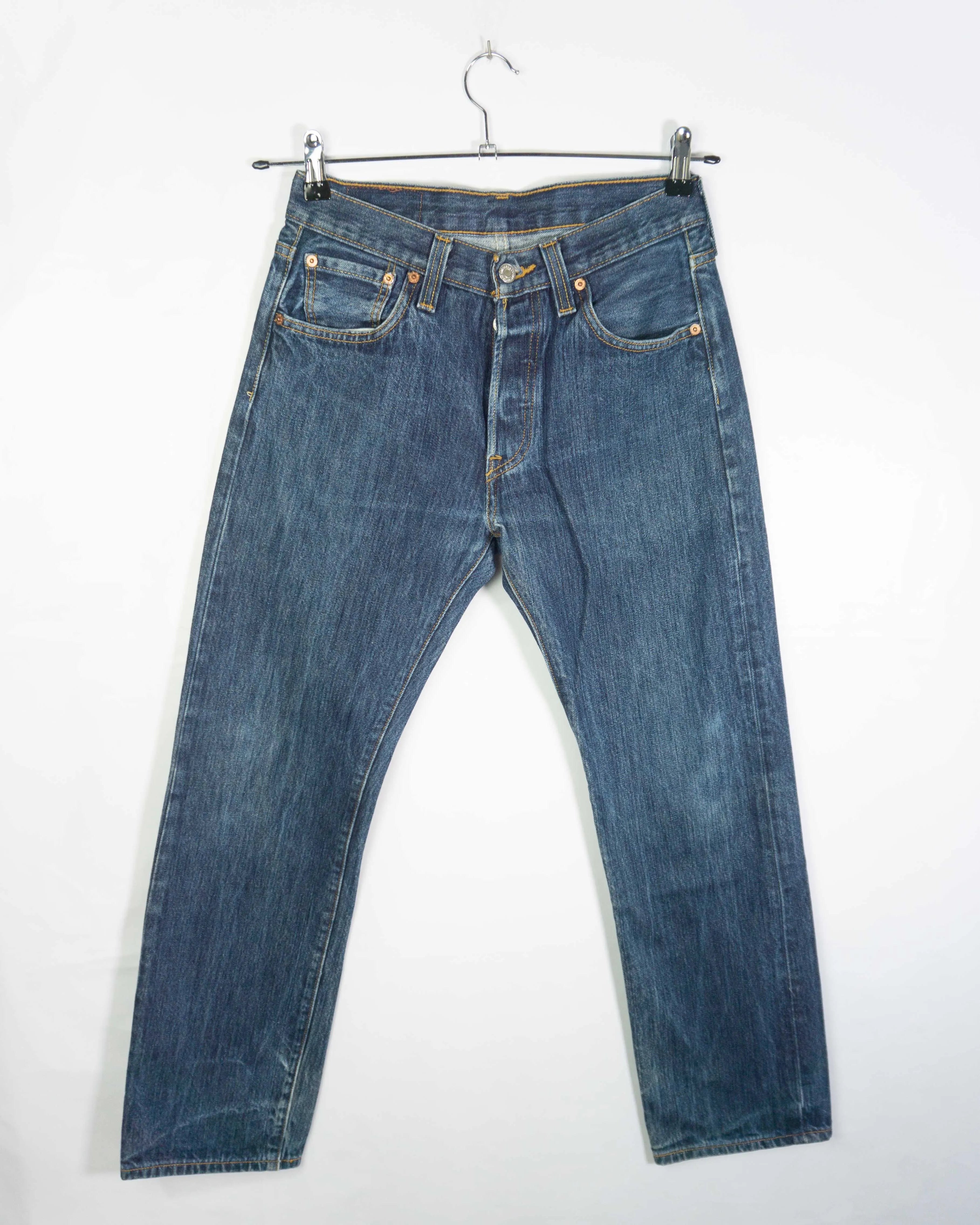 Vaqueros Levis 501 Azul Medio Vintage 90s — Talla W29