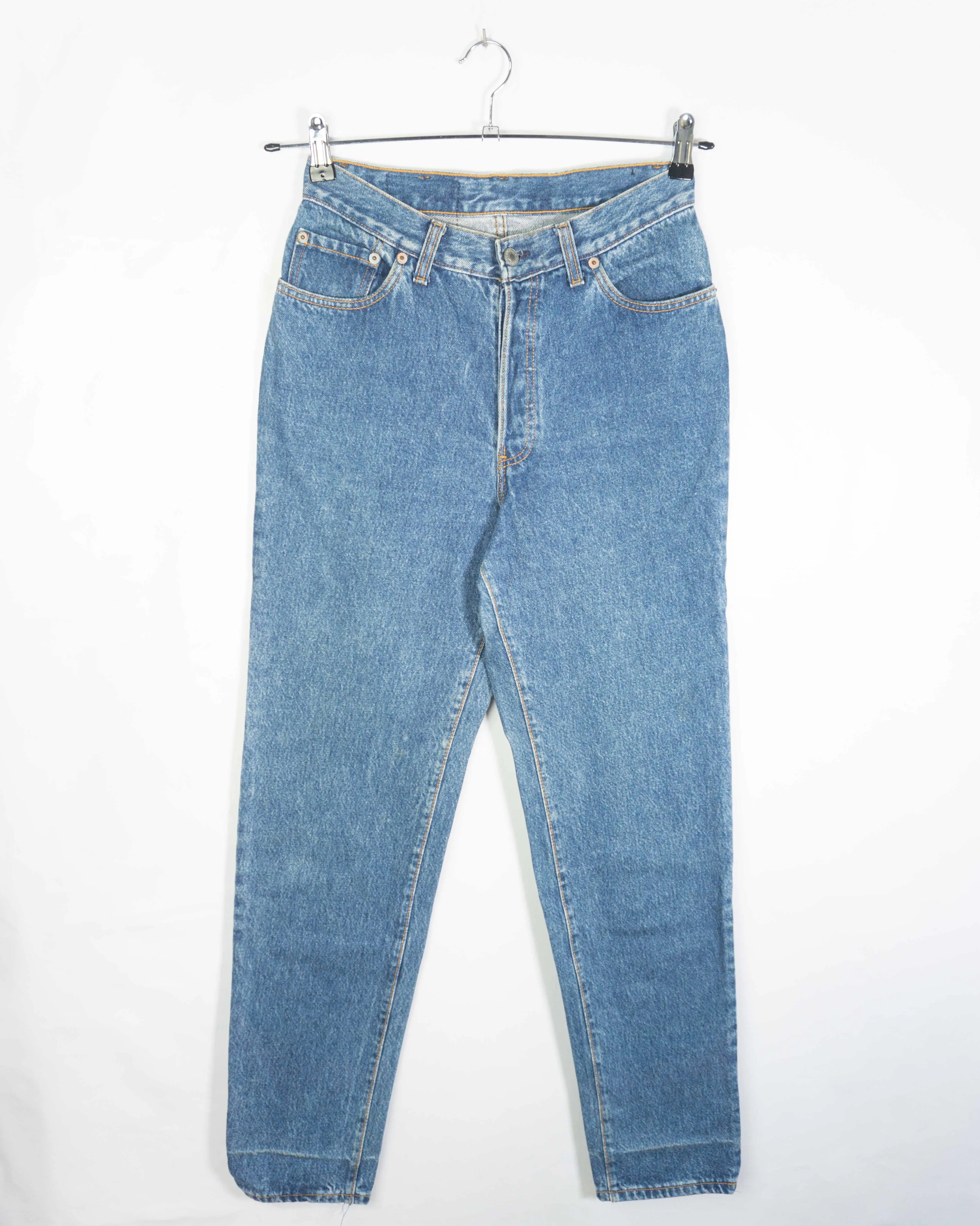 Vaqueros Levis Mom Fit Azul Vintage 90s Mujer — Talla 29