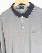 Polo Hugo Boss Manga Larga Gris Mercerised — Talla XXL