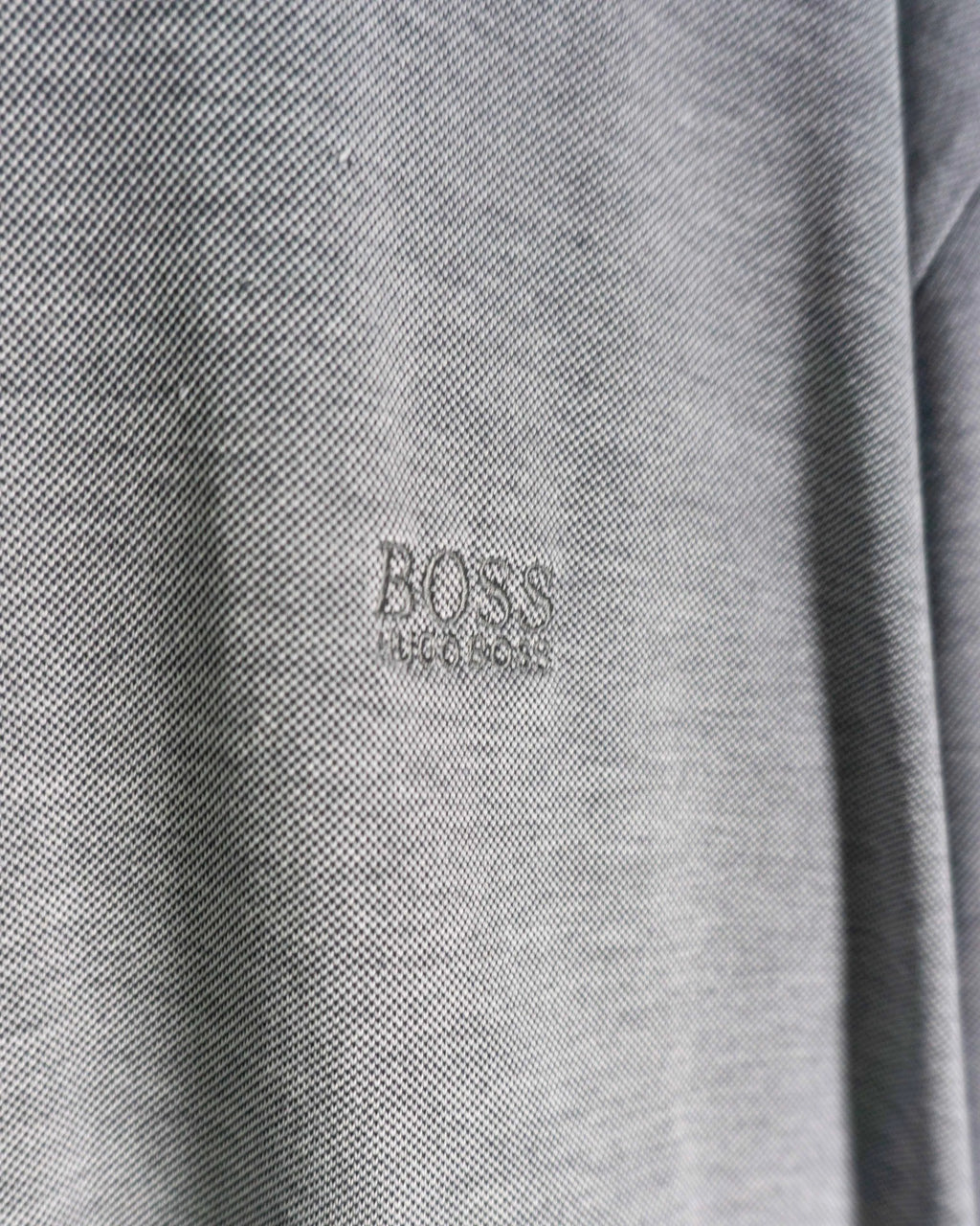 Polo Hugo Boss Manga Larga Gris Mercerised — Talla XXL