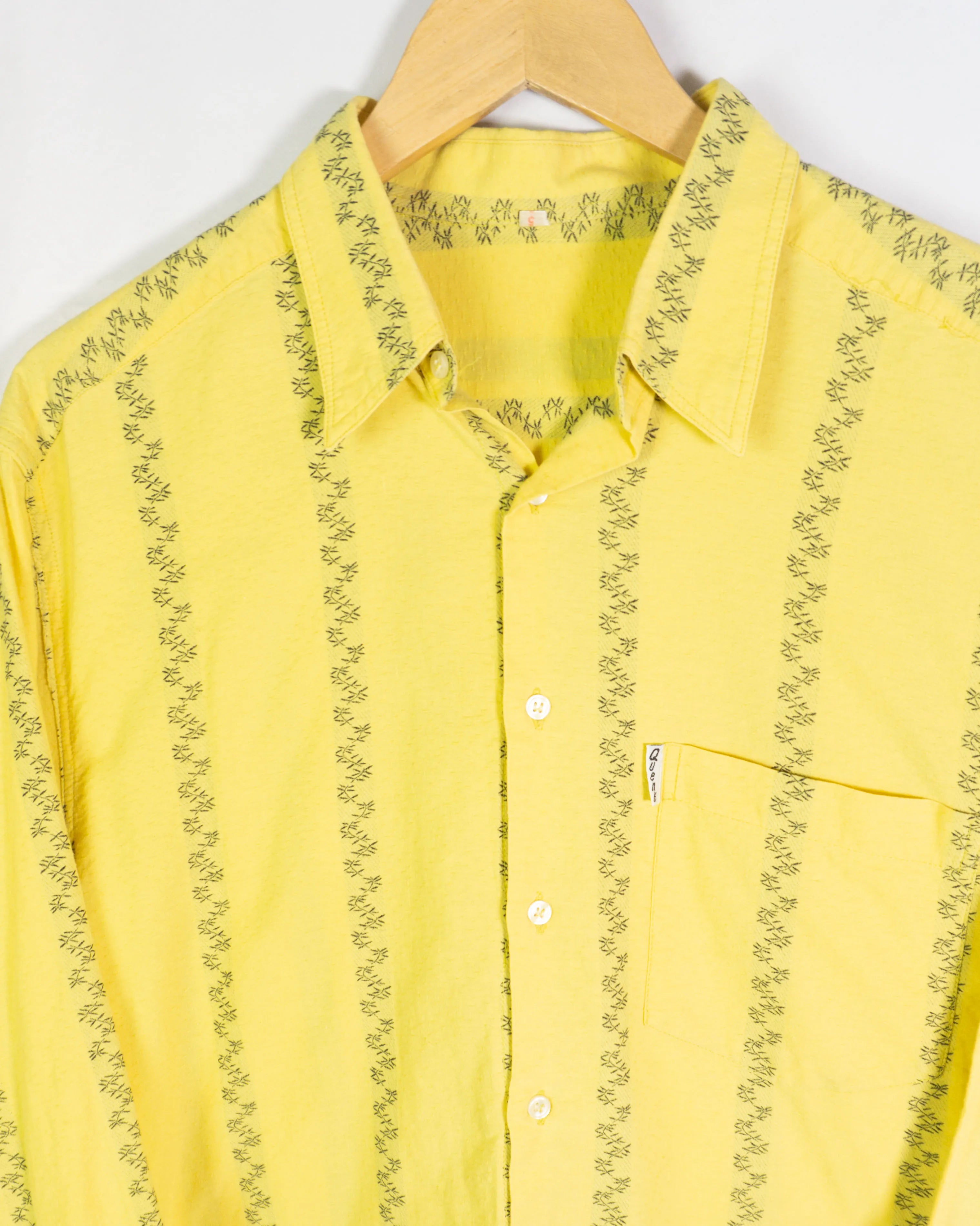 Camisa Queens Amarilla Floral Vintage 90s — Talla S