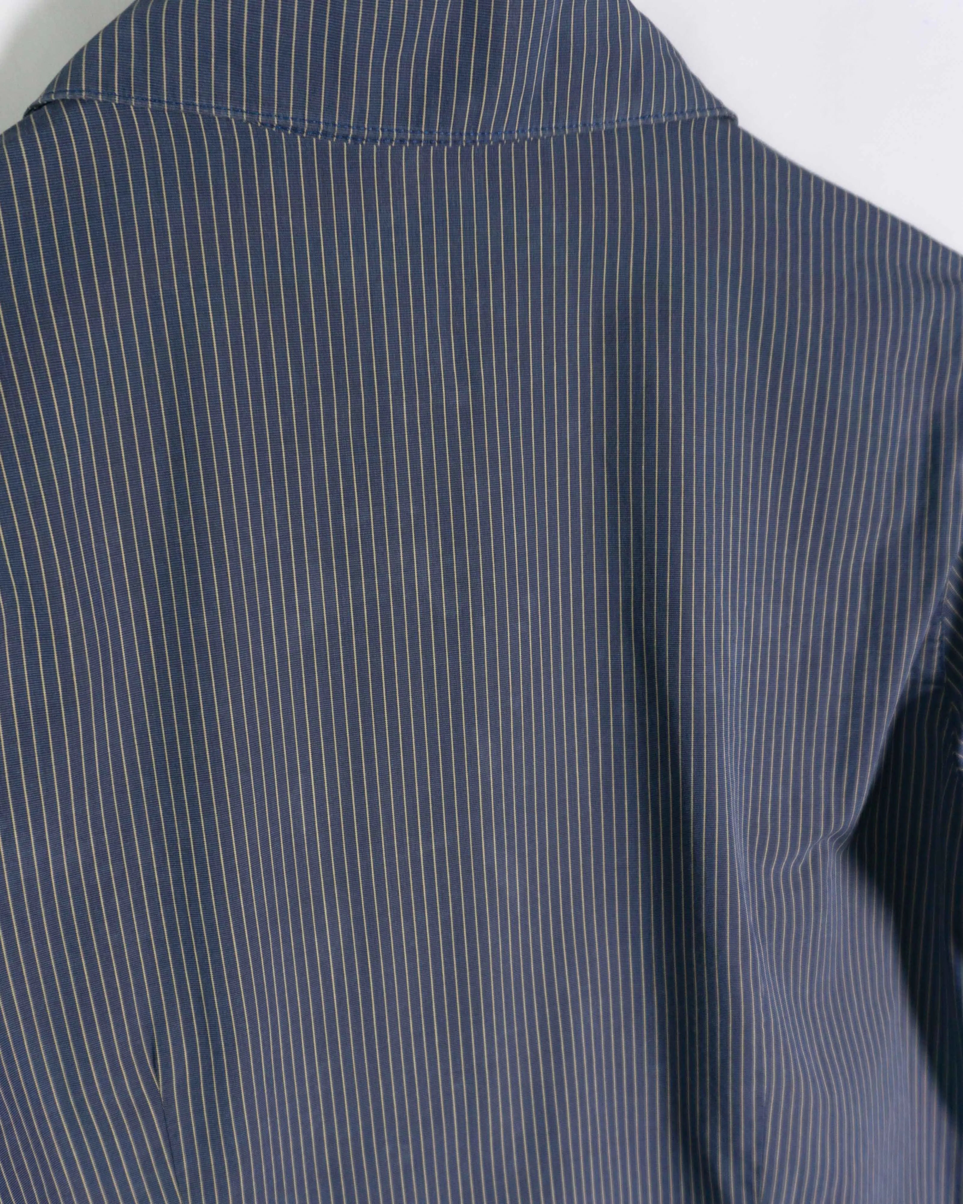 Camisa Thomas Burberry Rayas Azul Vintage Mujer — Talla M