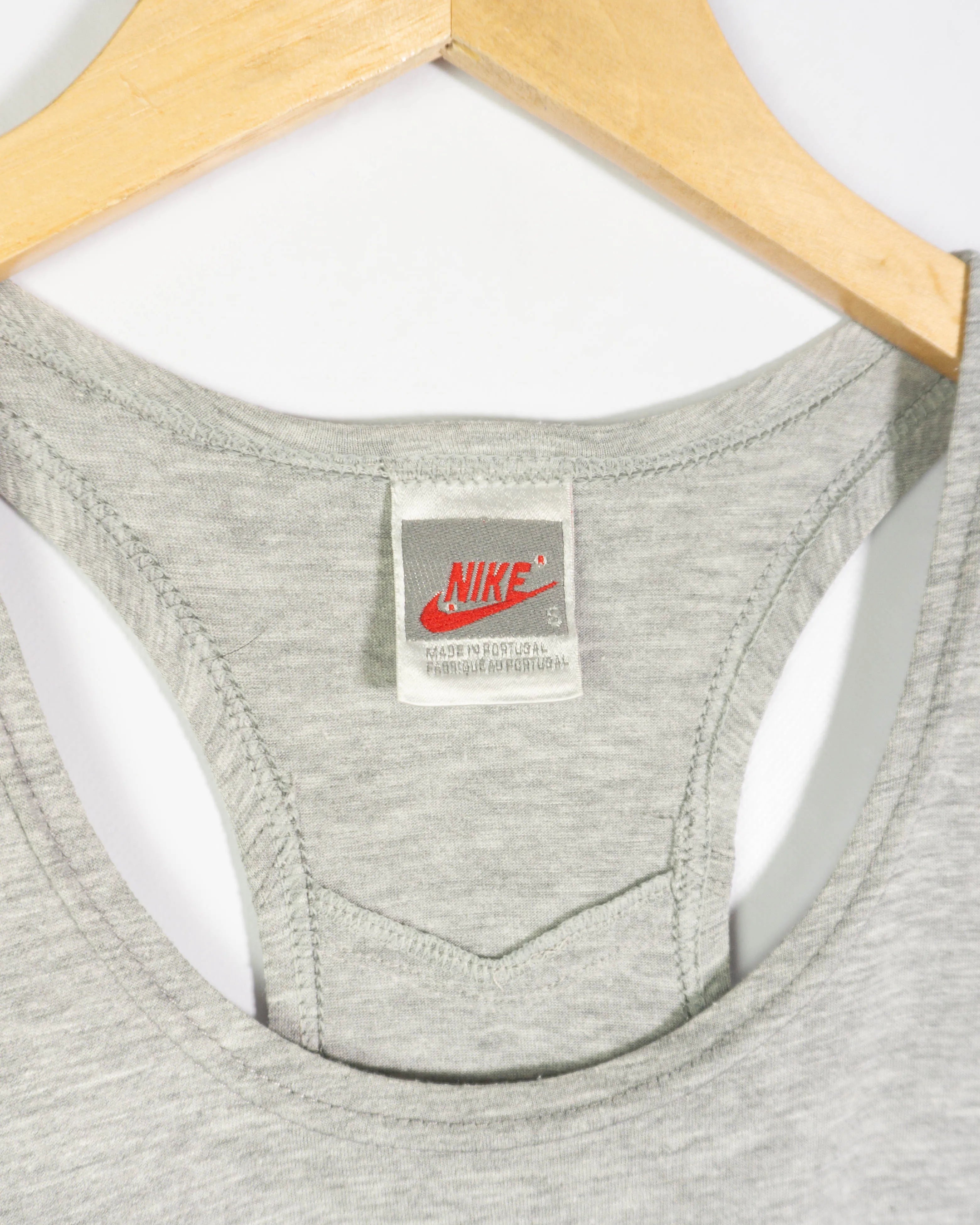 Camiseta Tirantes Nike Gráfico Gris Vintage 90s — Talla S