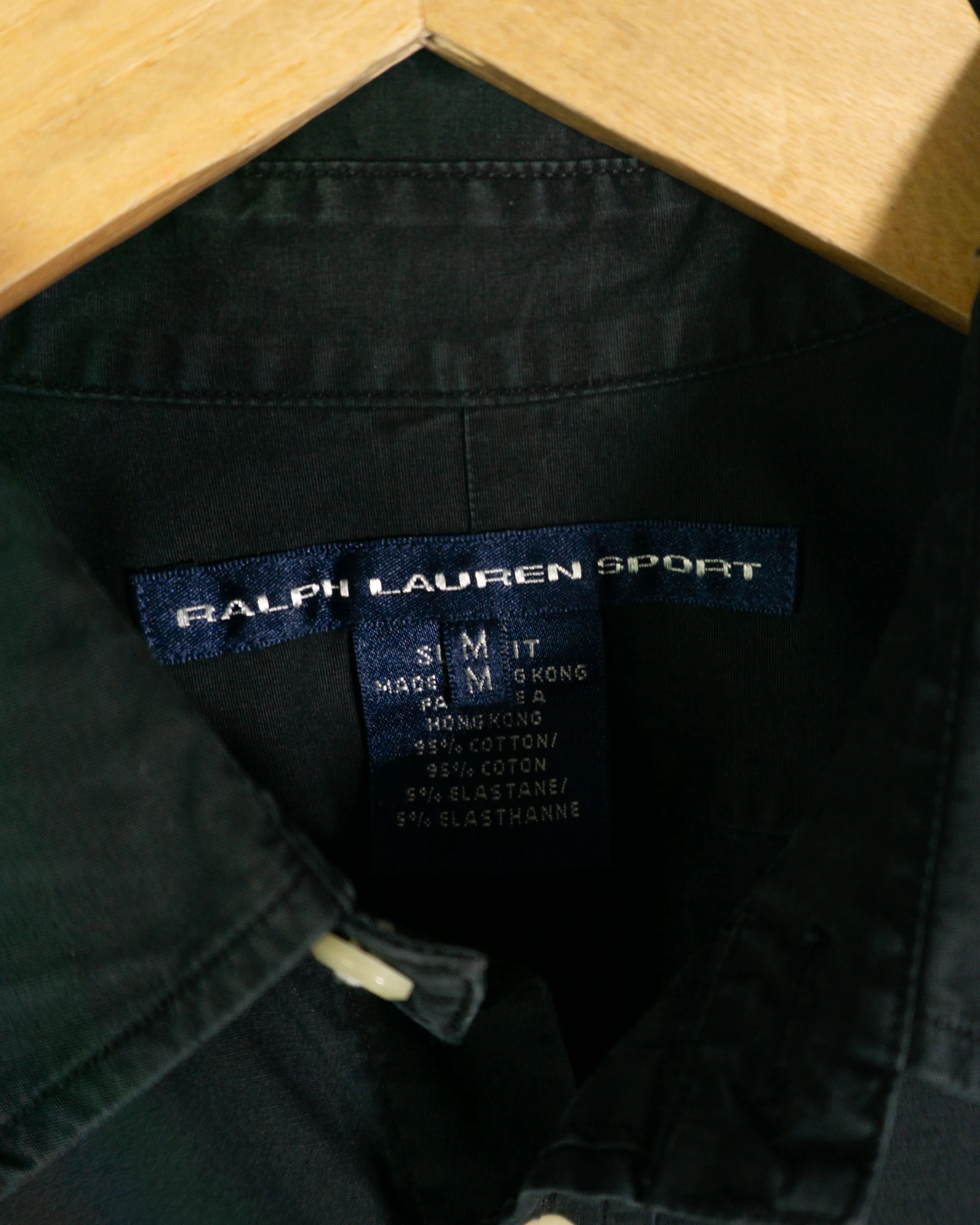 Camisa Ralph Lauren Sport Negra 00s Mujer — Talla M