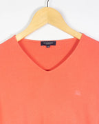 Camiseta Burberry London Coral Cuello Pico Mujer — Talla 44