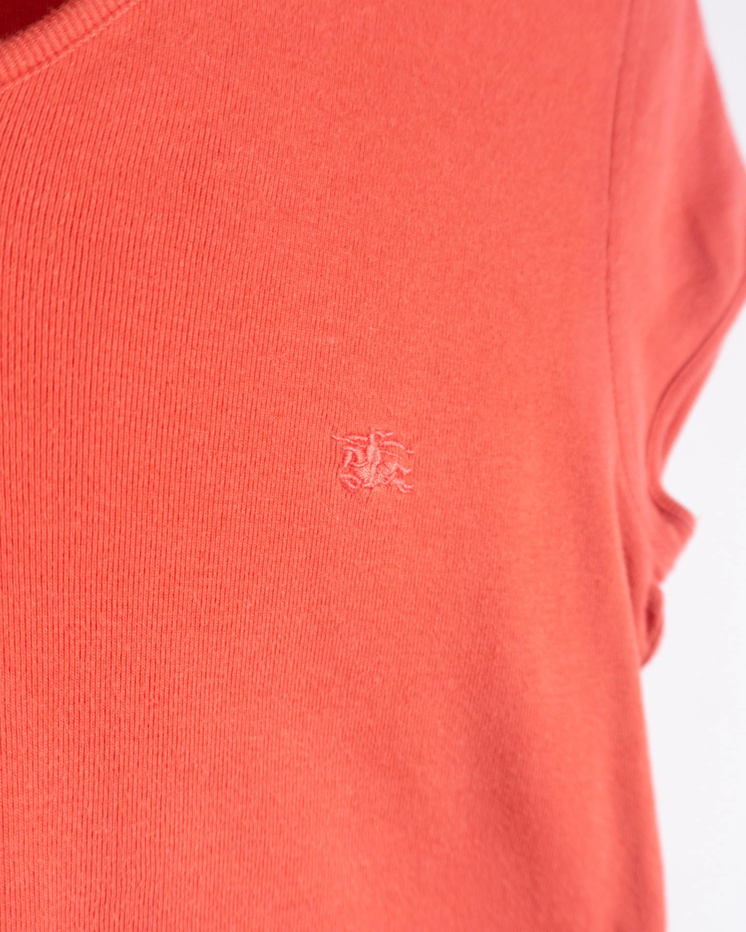 Camiseta Burberry London Coral Cuello Pico Mujer — Talla 44