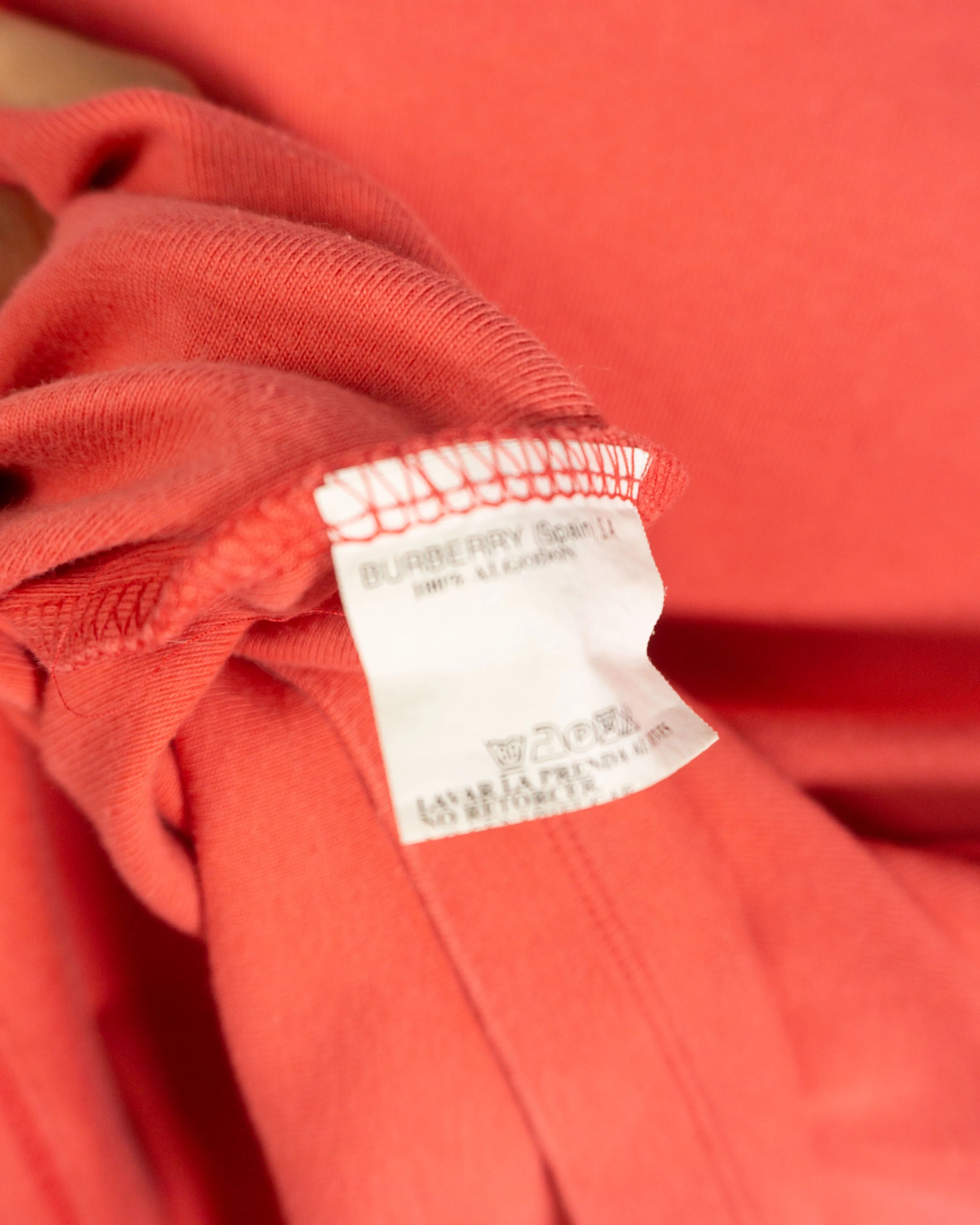 Camiseta Burberry London Coral Cuello Pico Mujer — Talla 44