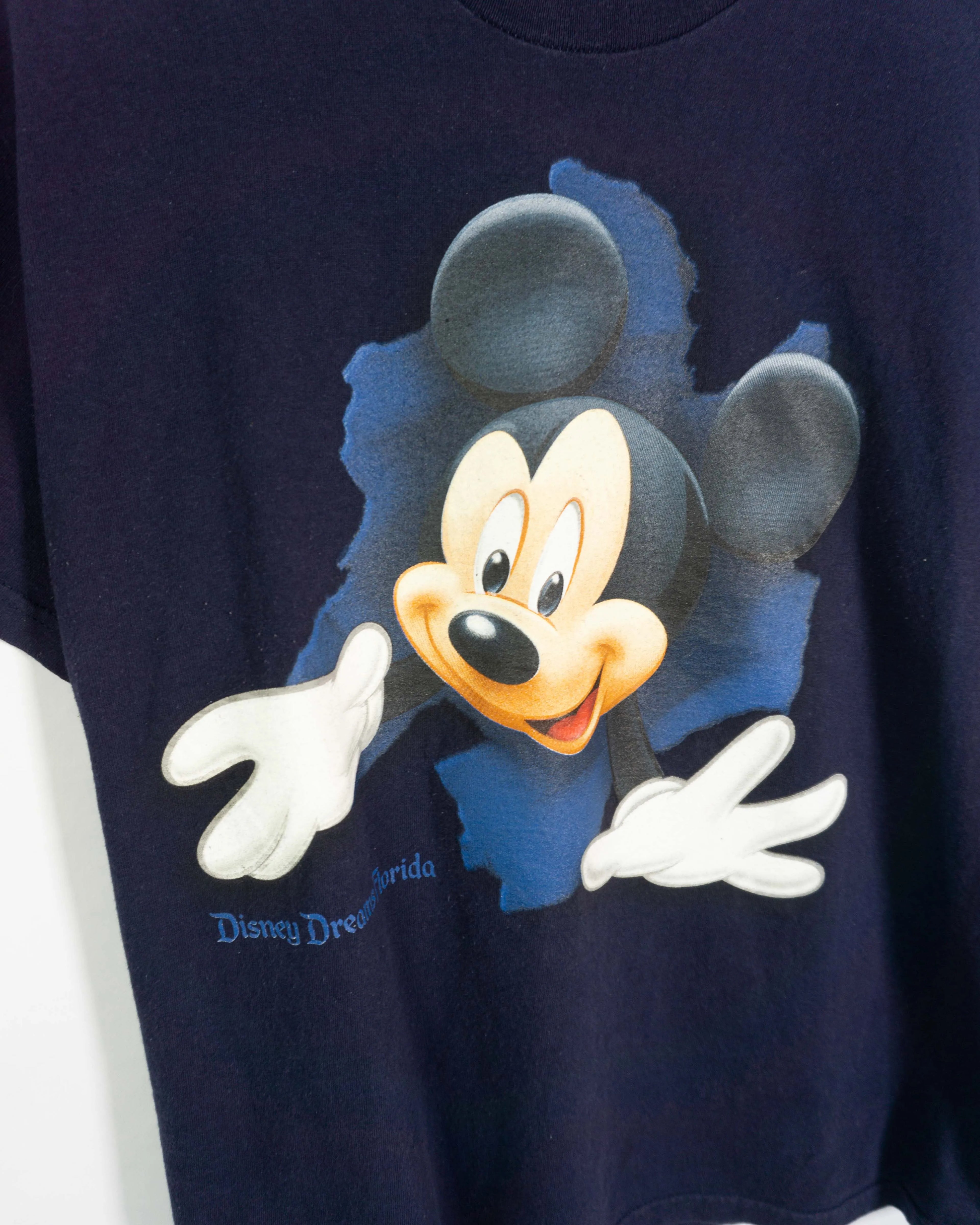 Camiseta Disney Mickey Mouse Azul Marino Vintage — Talla S
