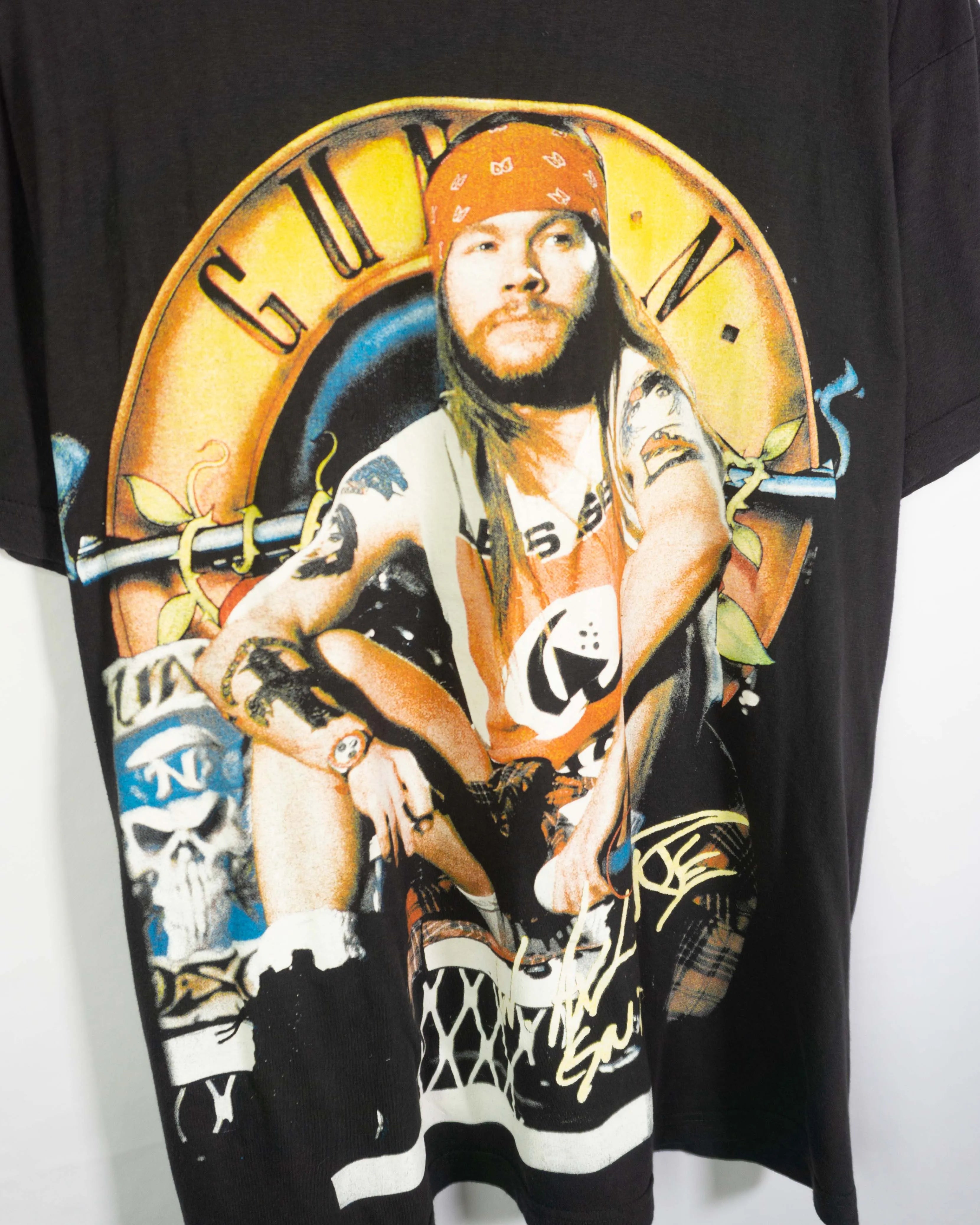 Camiseta Guns N' Roses Axl Rose Negro Vintage 00s — Talla L