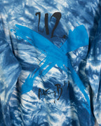 Camiseta Manga Larga U2 Achtung Baby Tie-Dye Azul Vintage 90s — Talla XL
