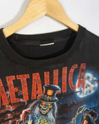 Camiseta Metallica Calavera Negro Vintage 90s — Talla M
