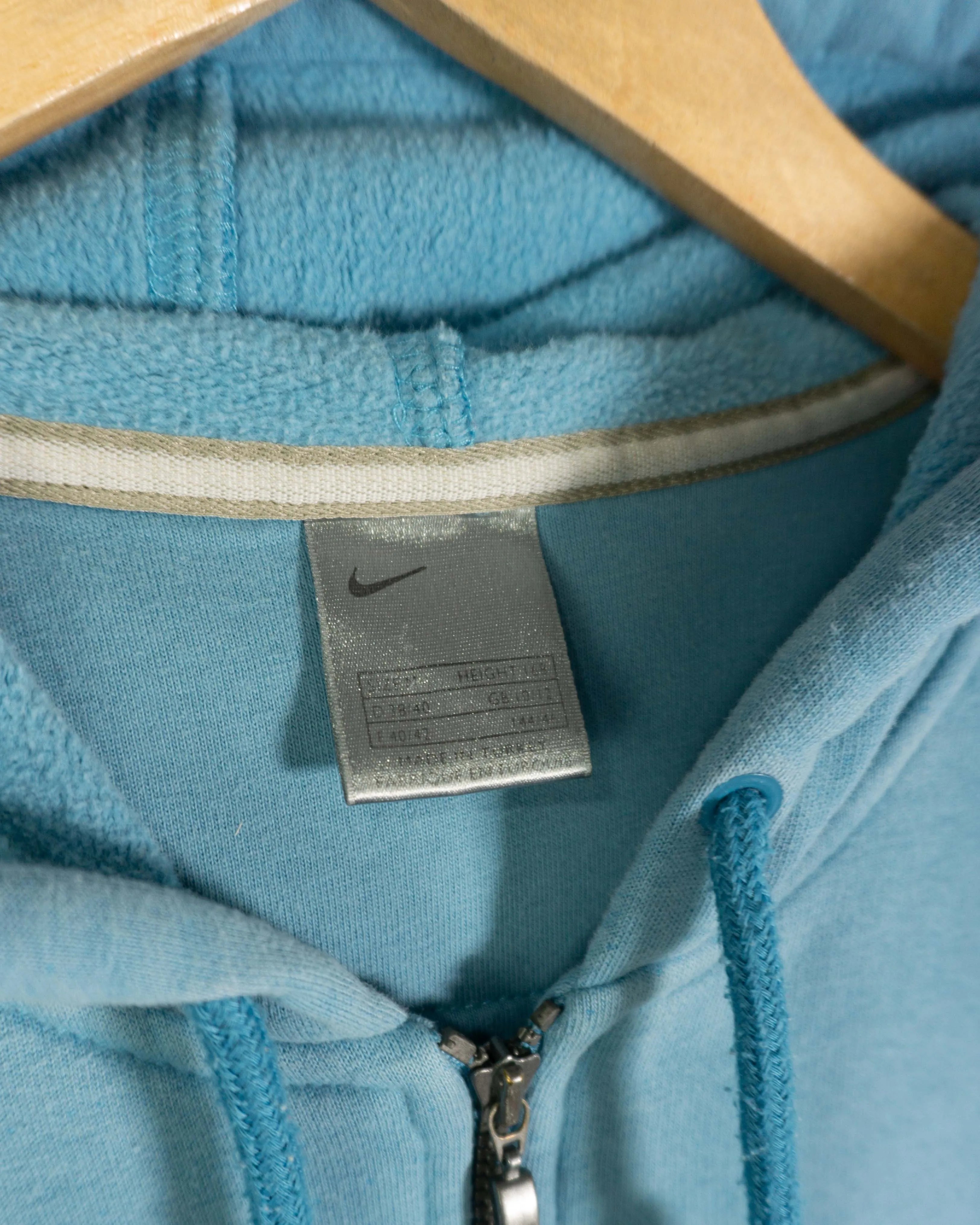 Sudadera Nike Cremallera Azul Celeste vintage 00s Mujer — Talla L