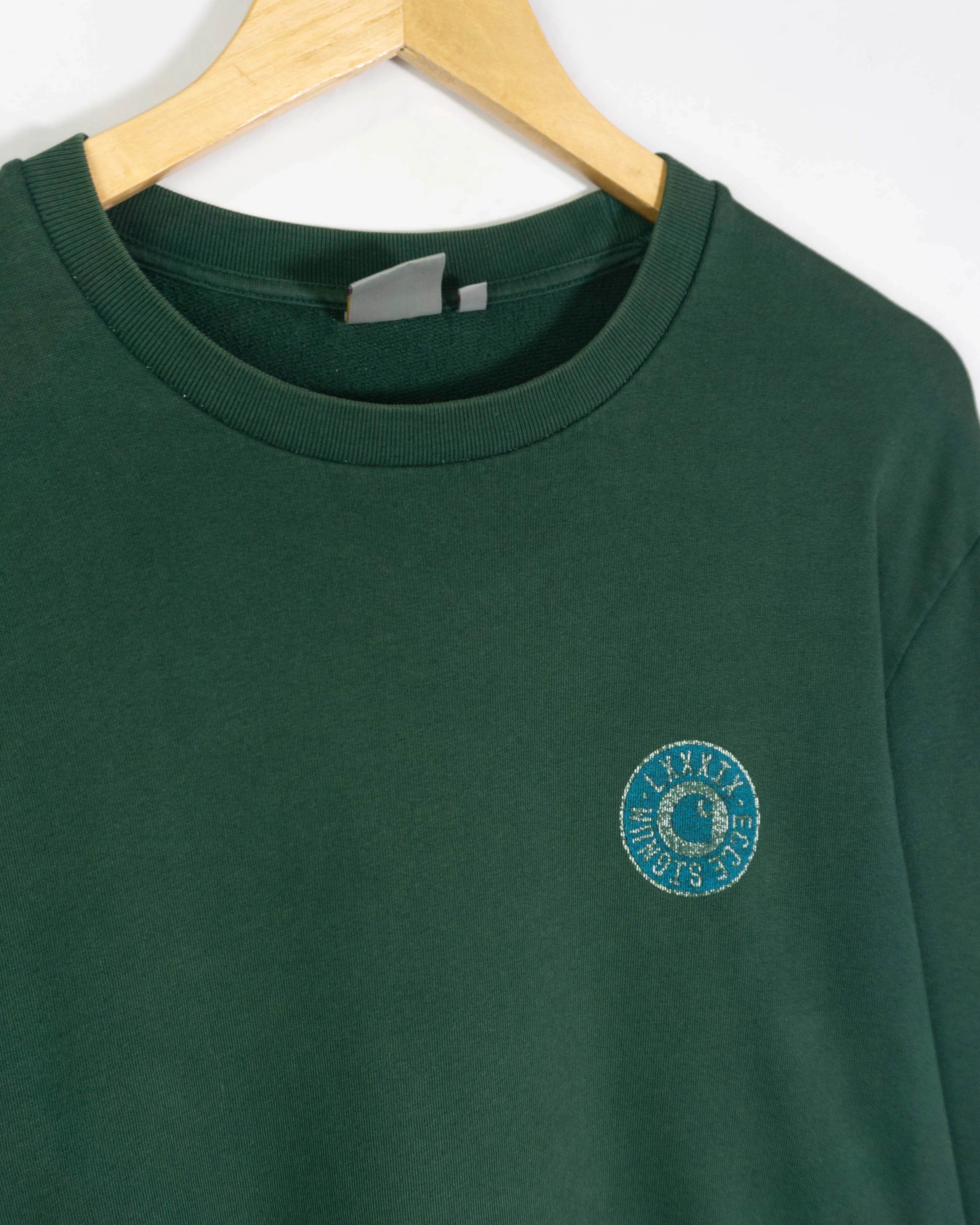 Sudadera Carhartt Cuello Redondo Verde Botella — Talla L