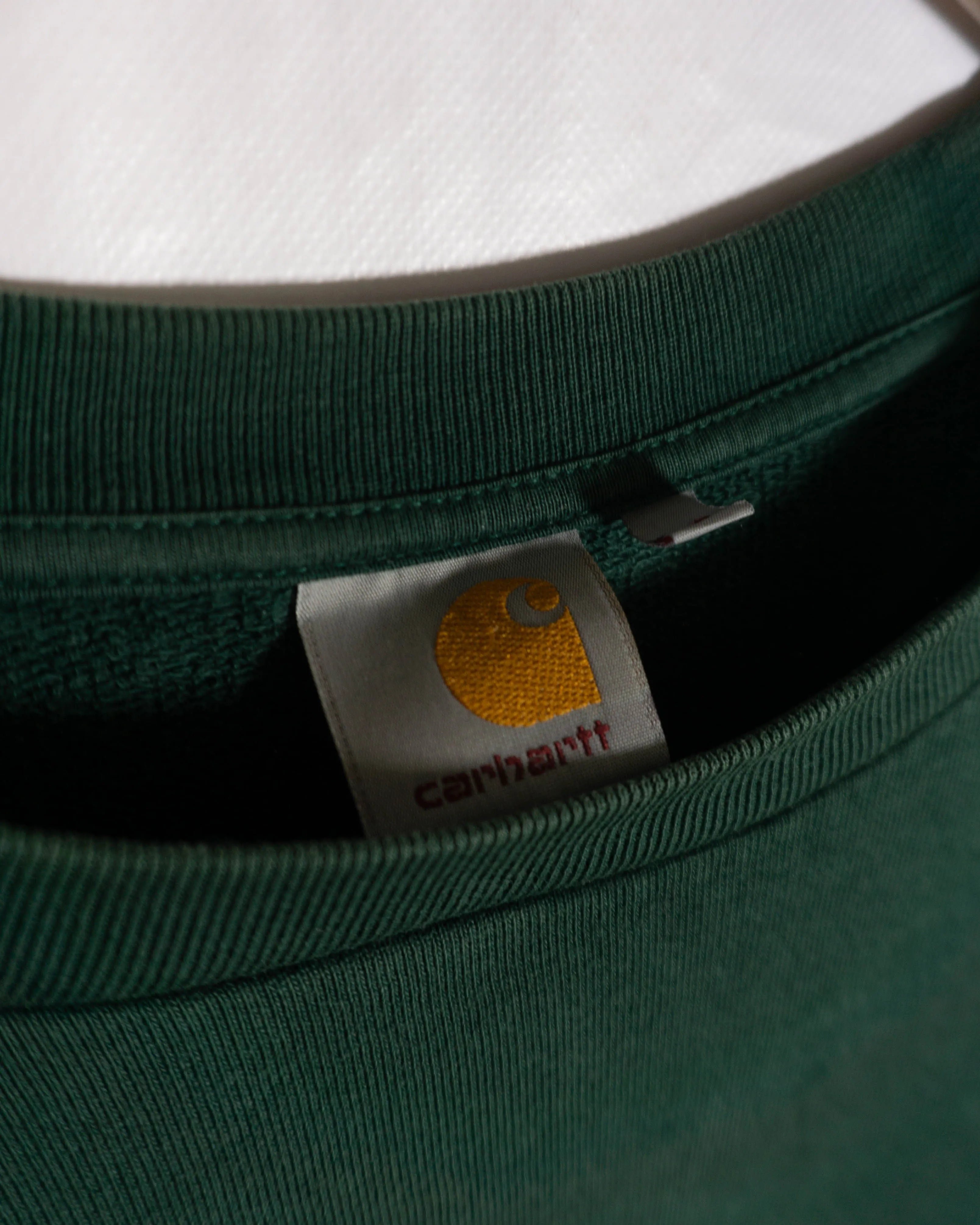 Sudadera Carhartt Cuello Redondo Verde Botella — Talla L