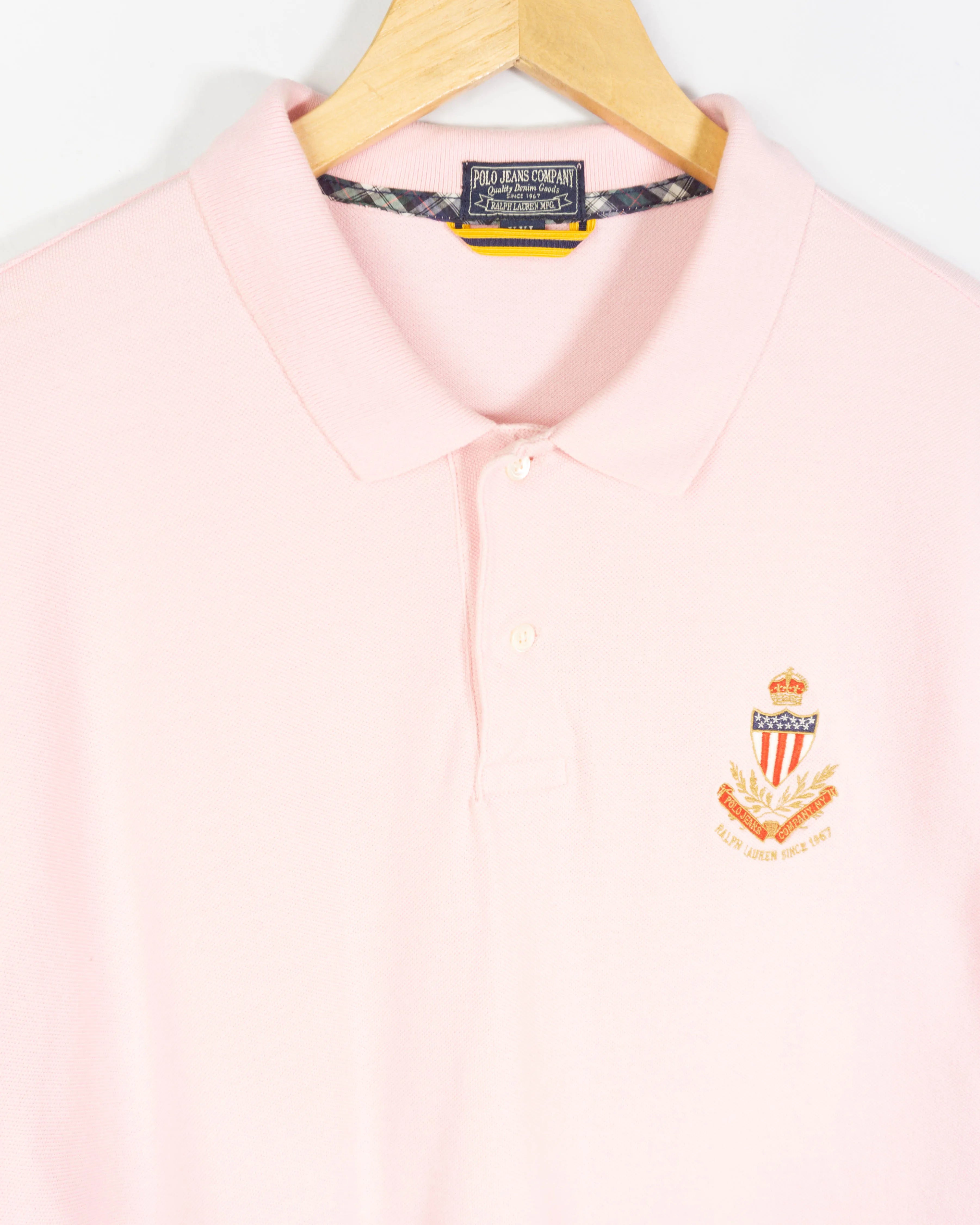 Polo Ralph Lauren Rosa Vintage 90s — Talla XXL