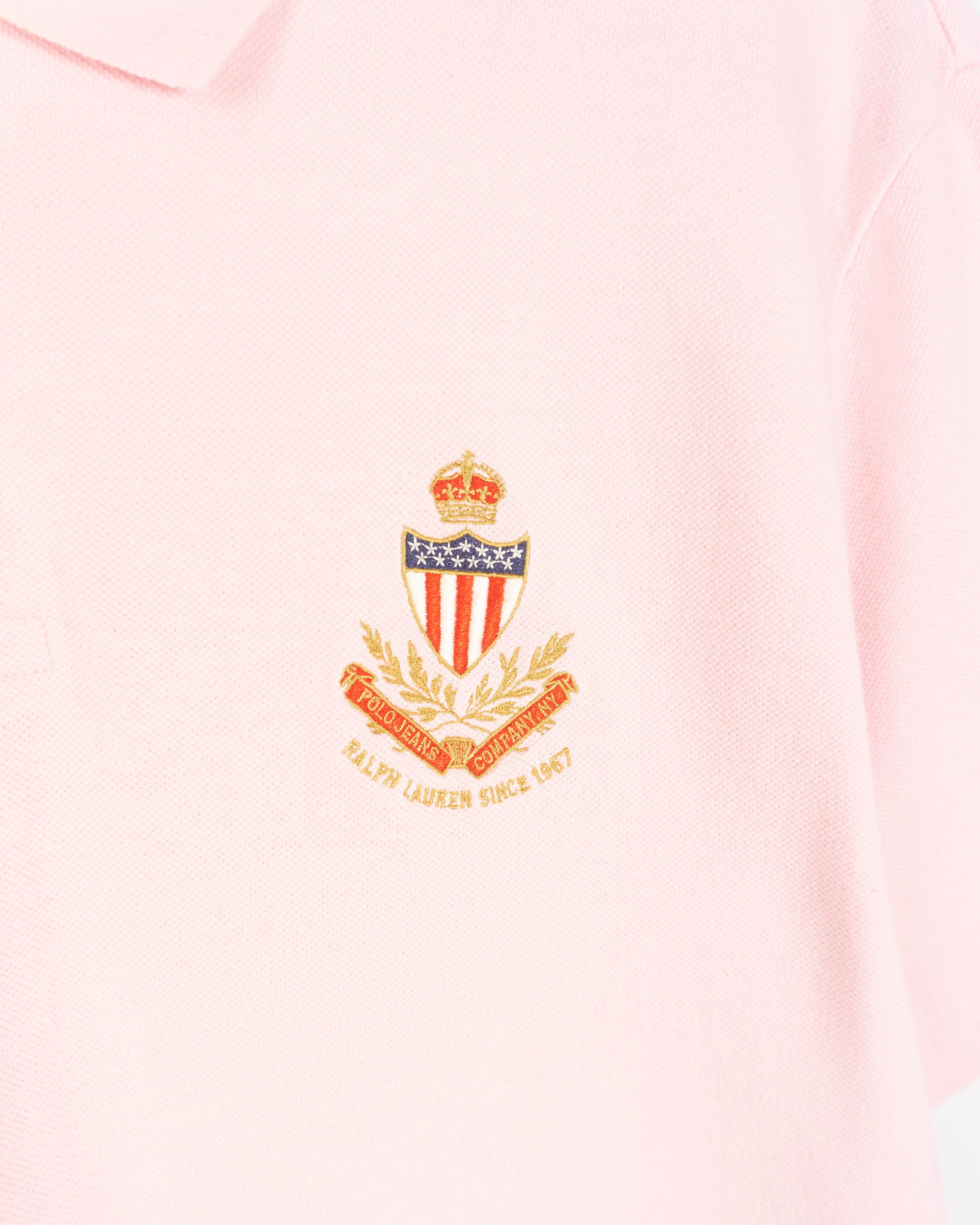 Polo Ralph Lauren Rosa Vintage 90s — Talla XXL