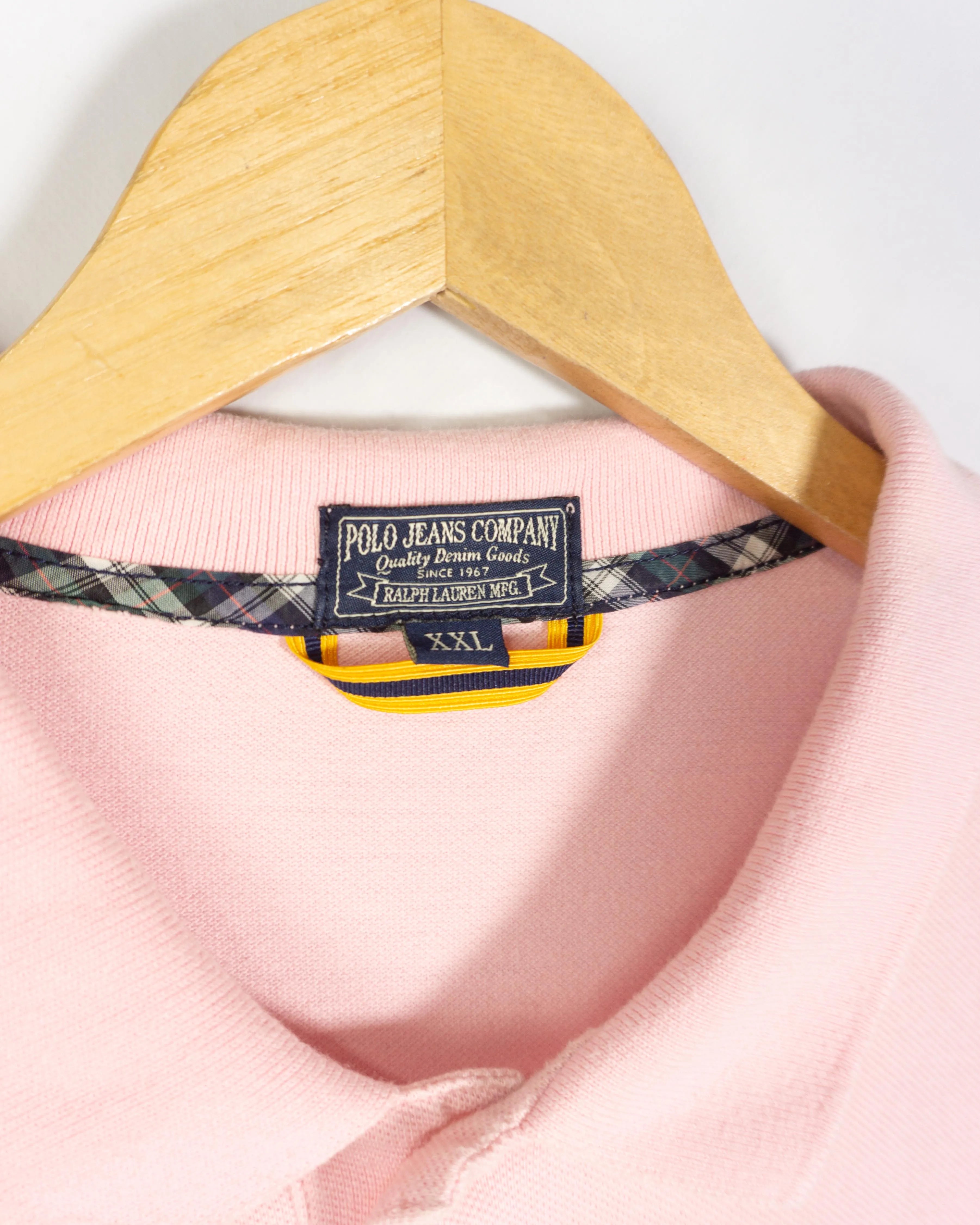 Polo Ralph Lauren Rosa Vintage 90s — Talla XXL