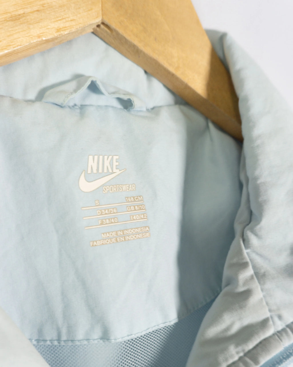 Windbreaker Nike Blanco Negro Vintage 00s Mujer — Talla S