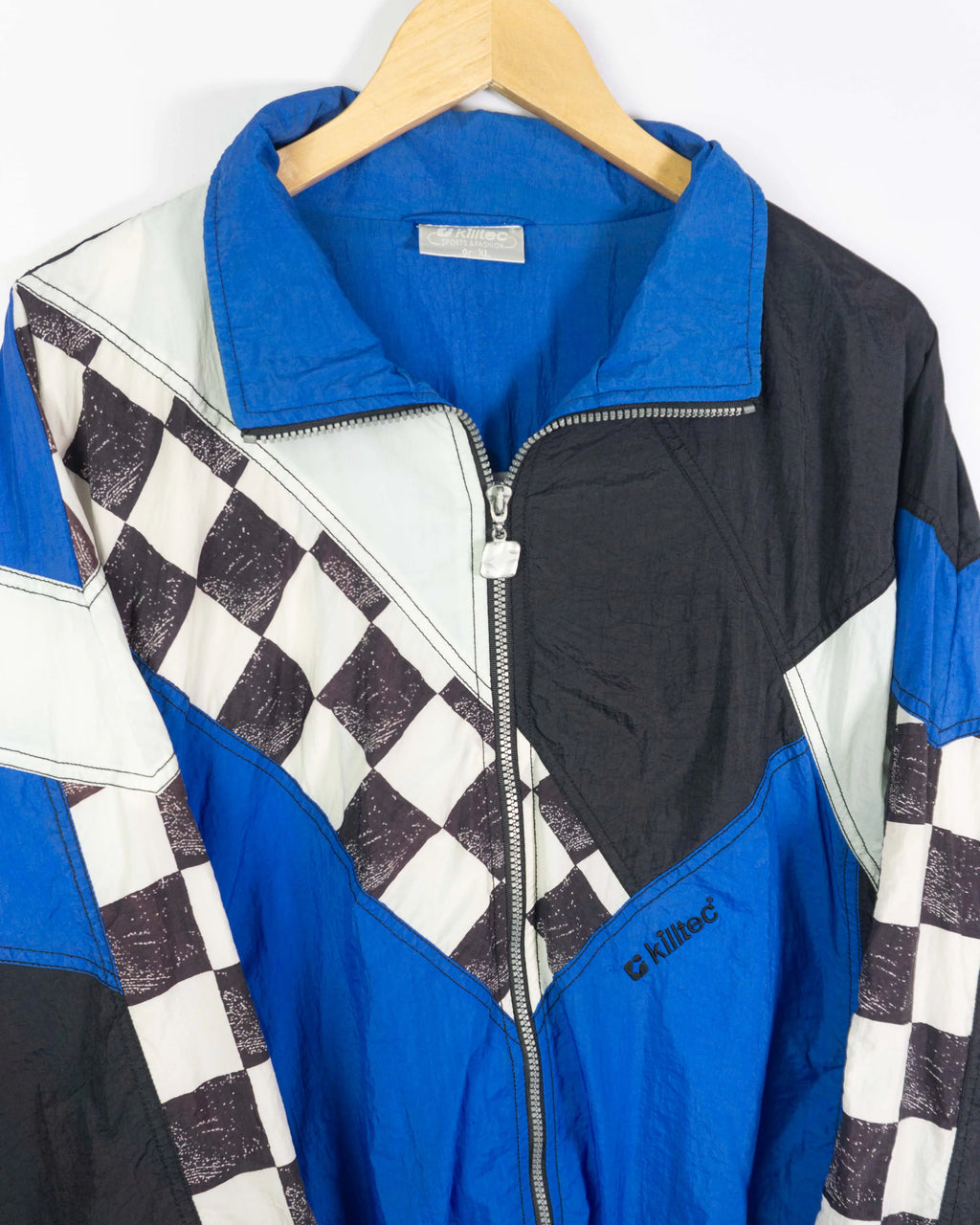 Chaqueta Killtec Azul Rombos Vintage 90s — Talla XL