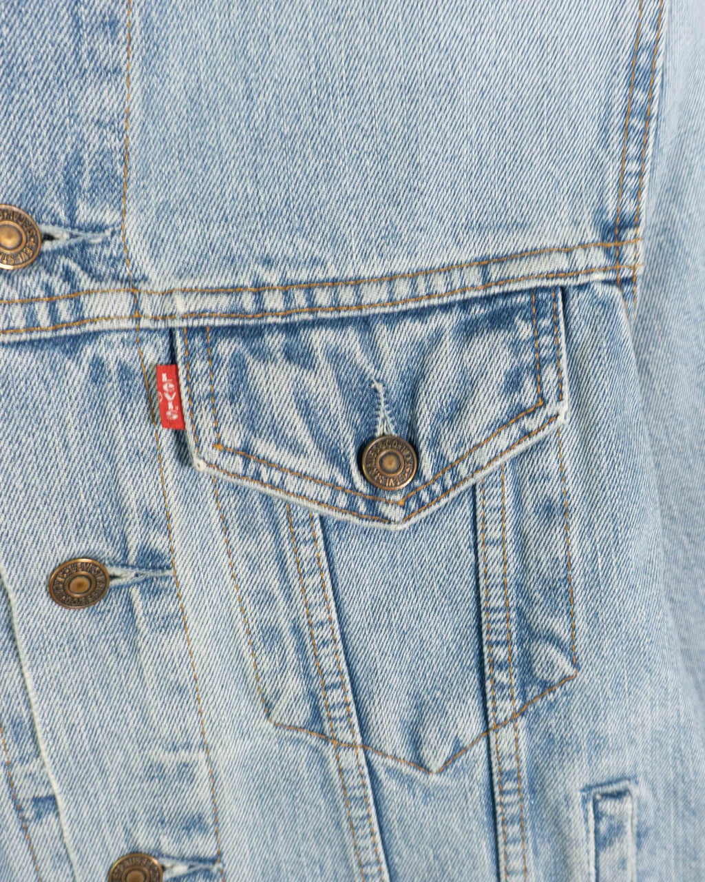 Chaqueta Levi's Light Wash Azul Vintage 90s — Talla S