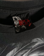 Camiseta Rock Heavy Indio Nativo y Lobos Negra — Talla M