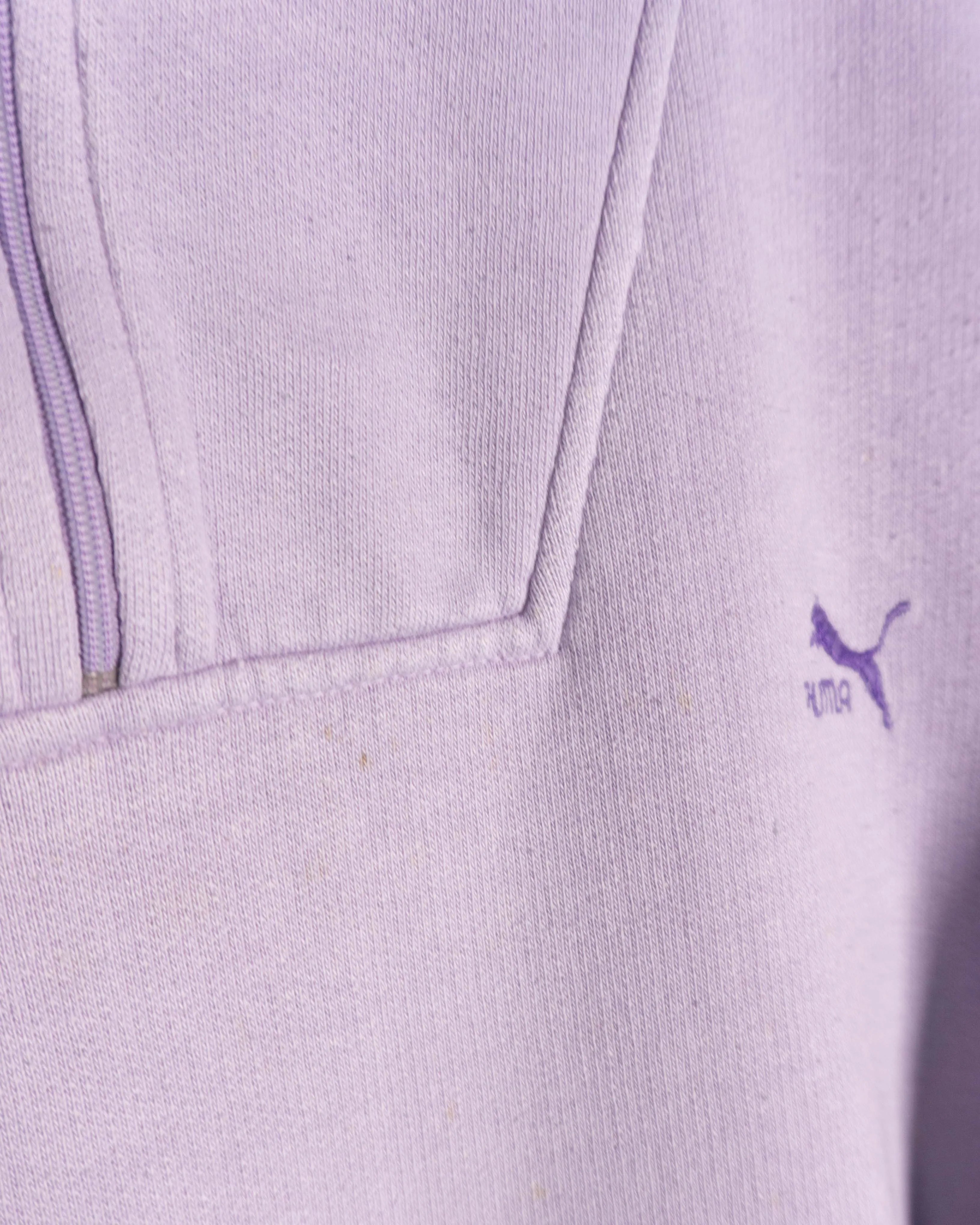 Sudadera Puma Cremallera Lila Vintage 90s — Talla M