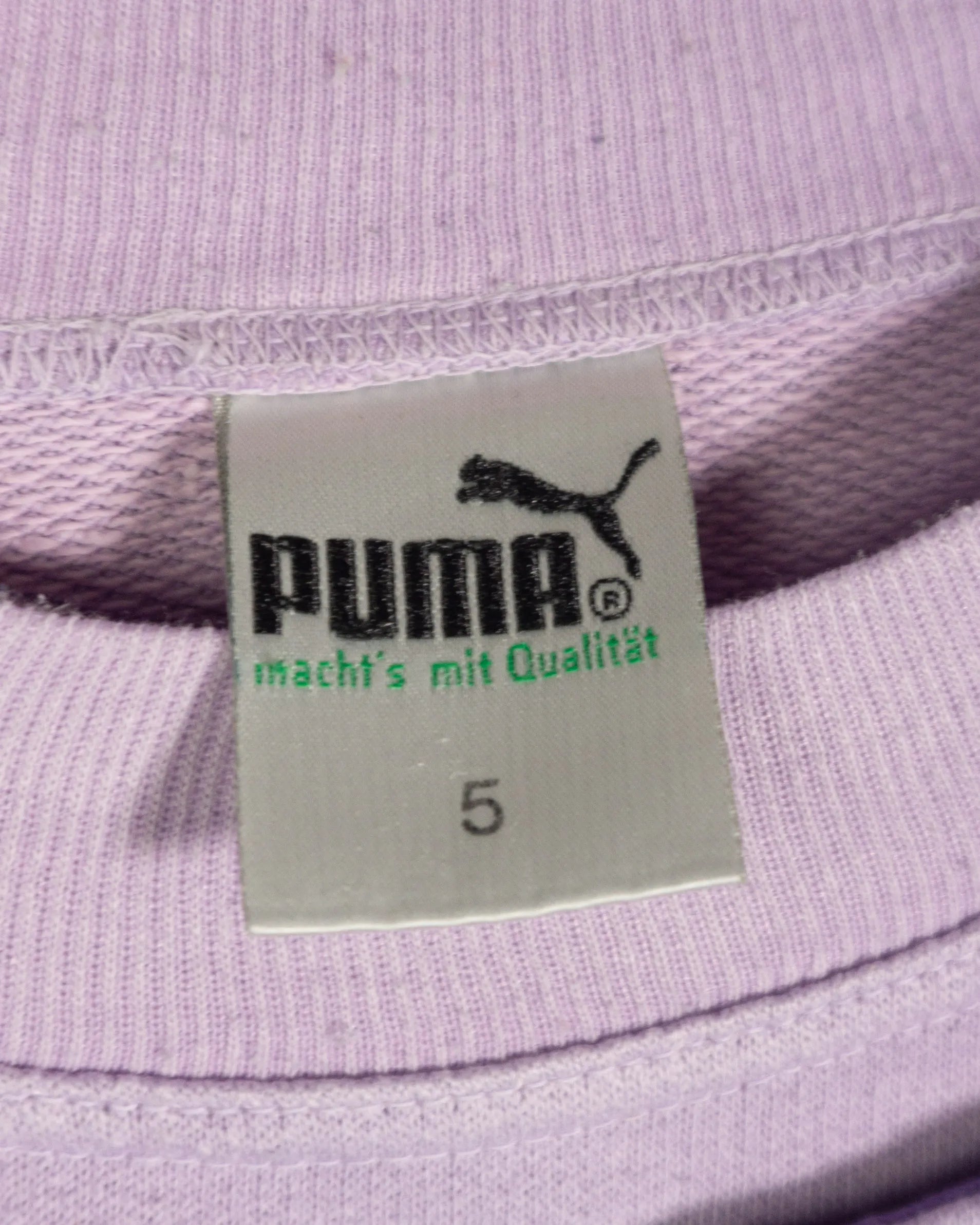 Sudadera Puma Cremallera Lila Vintage 90s — Talla M